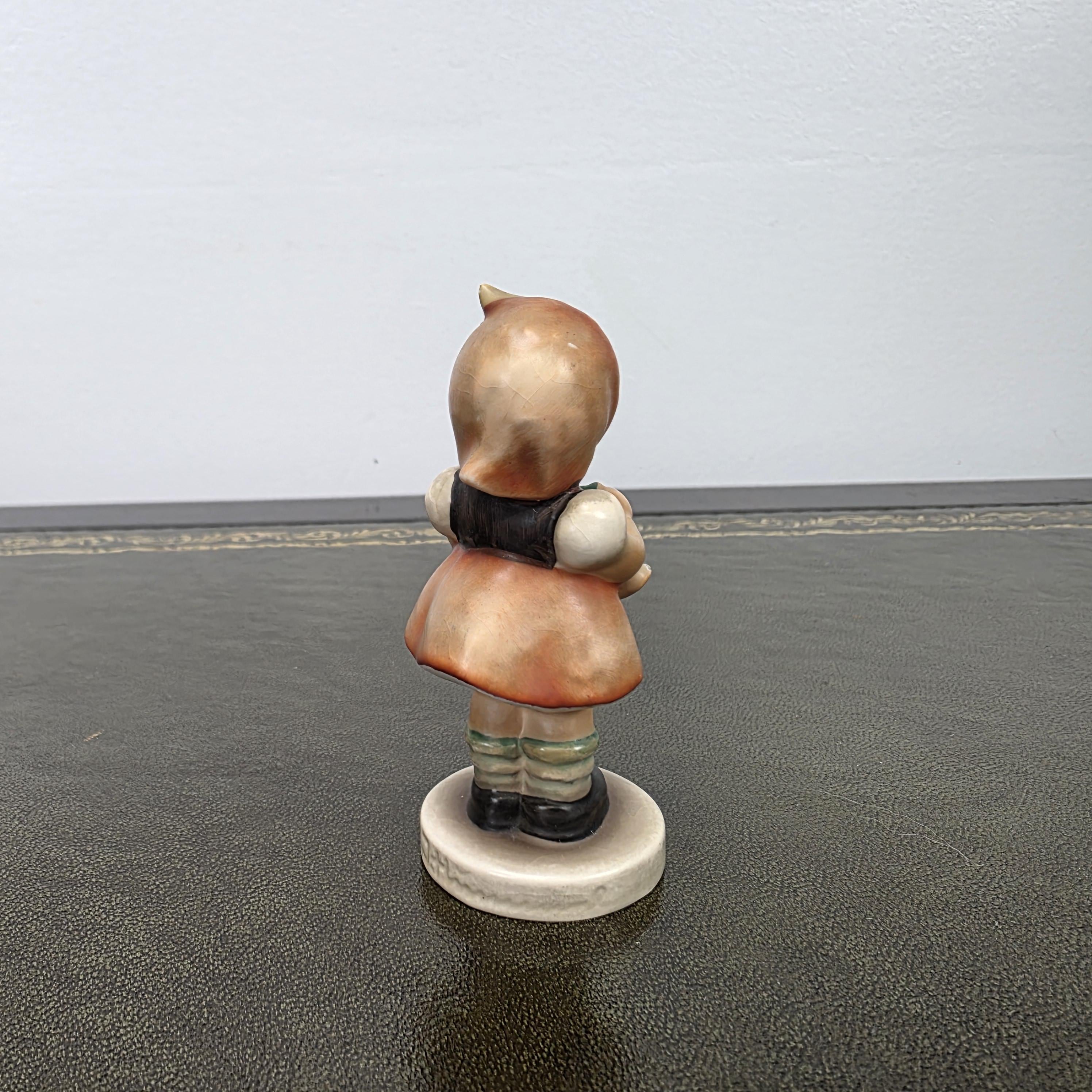 Vintage Hummel Goebel Girl Figurine Holding Doll | 1967 W Germany Porcelain Collectible Display Statue