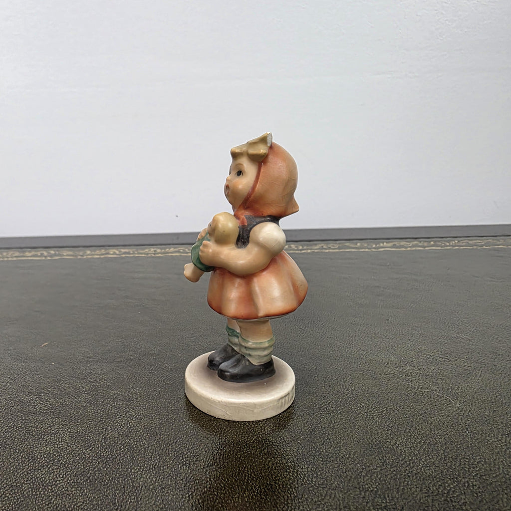 Vintage Hummel Goebel Girl Figurine Holding Doll | 1967 W Germany Porcelain Collectible Display Statue