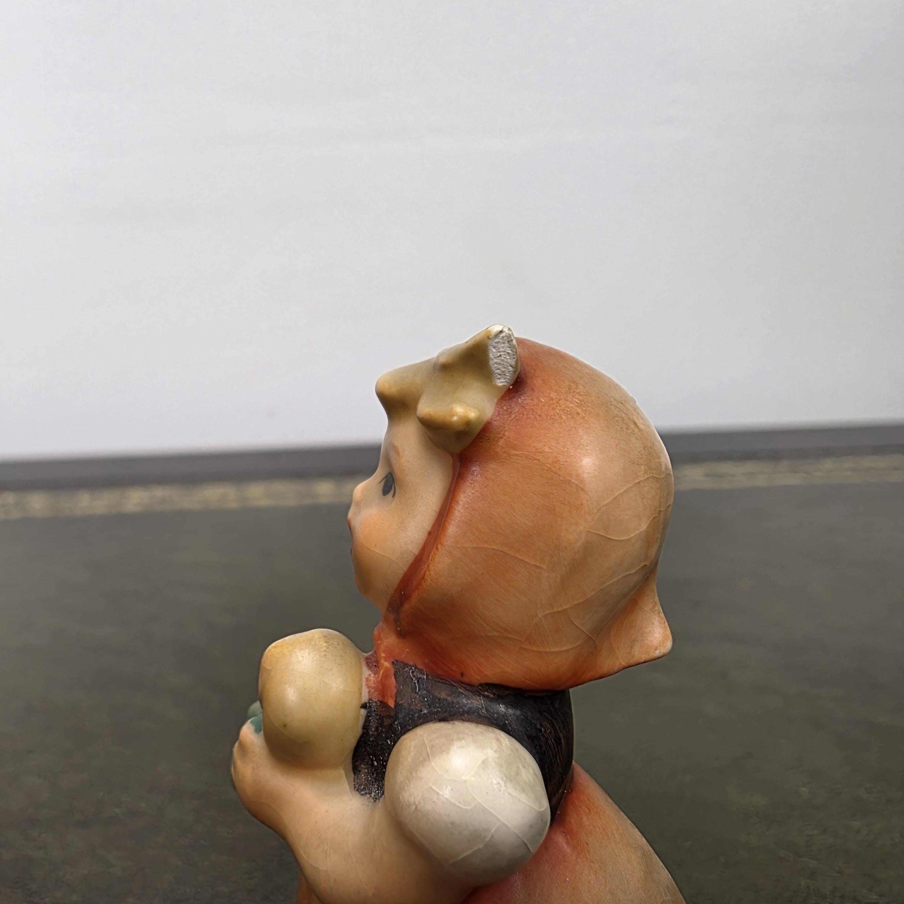Vintage Hummel Goebel Girl Figurine Holding Doll | 1967 W Germany Porcelain Collectible Display Statue
