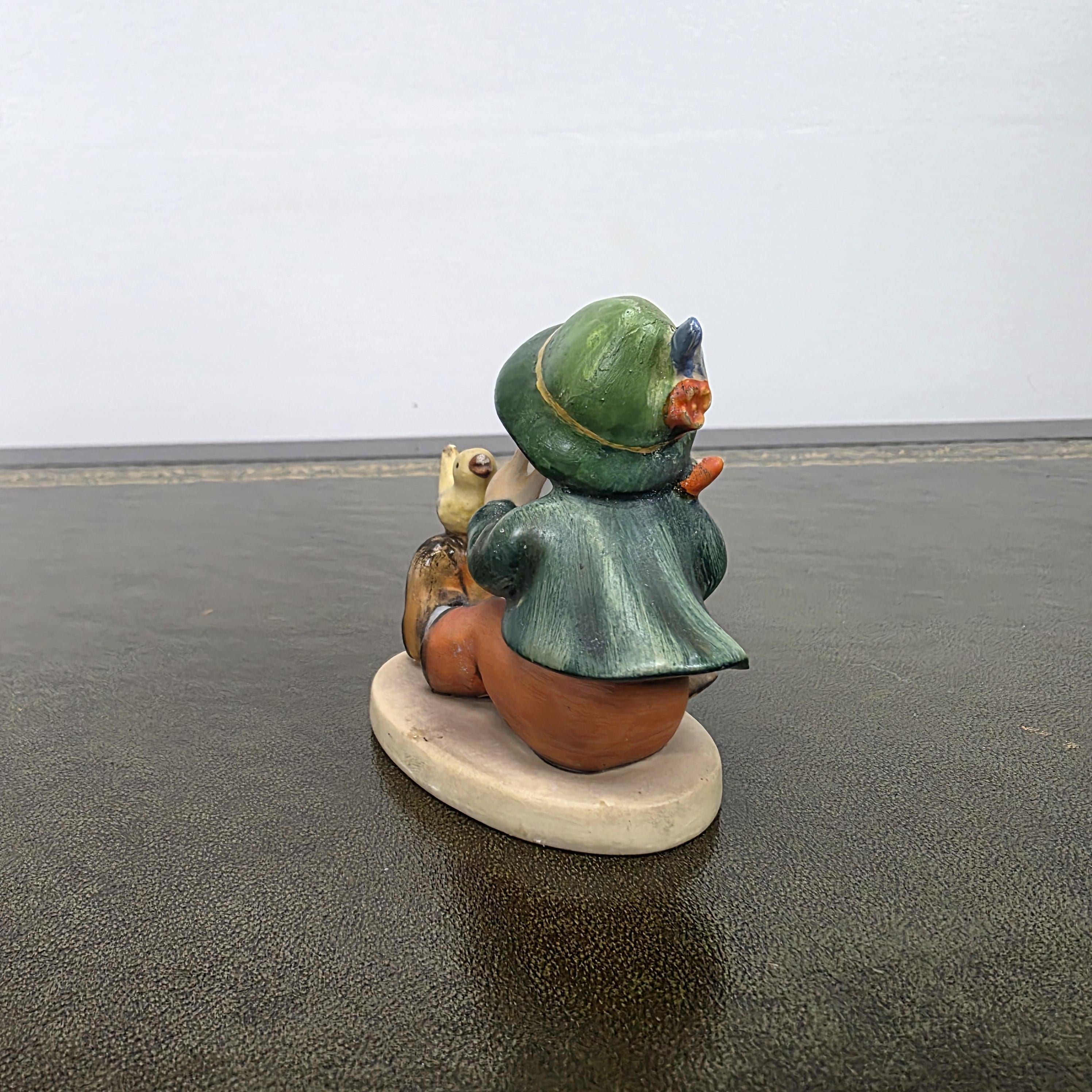 Vintage Hummel Goebel Boy Figurine with Singing Bird | W Germany Porcelain Collectible Display Statue