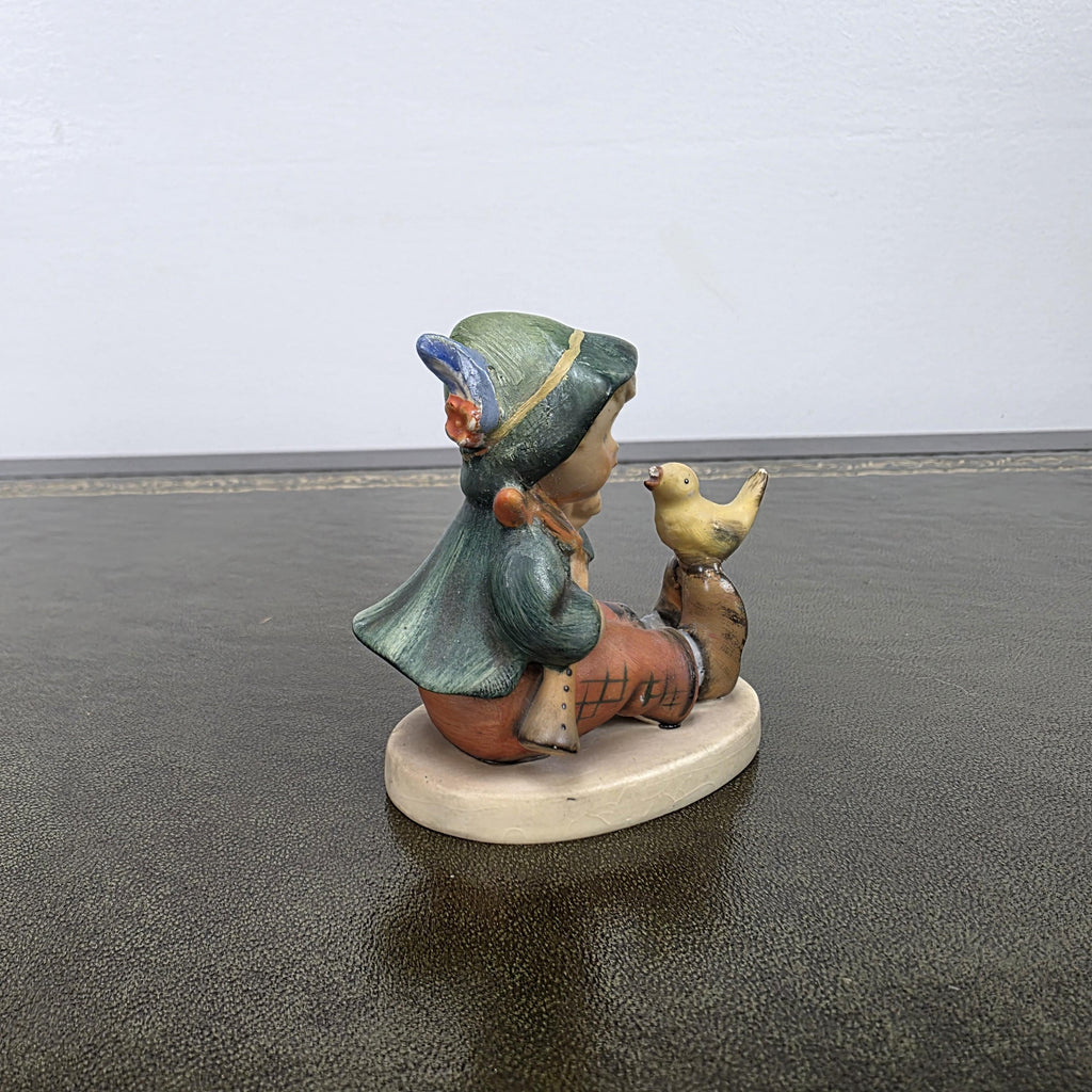 Vintage Hummel Goebel Boy Figurine with Singing Bird | W Germany Porcelain Collectible Display Statue
