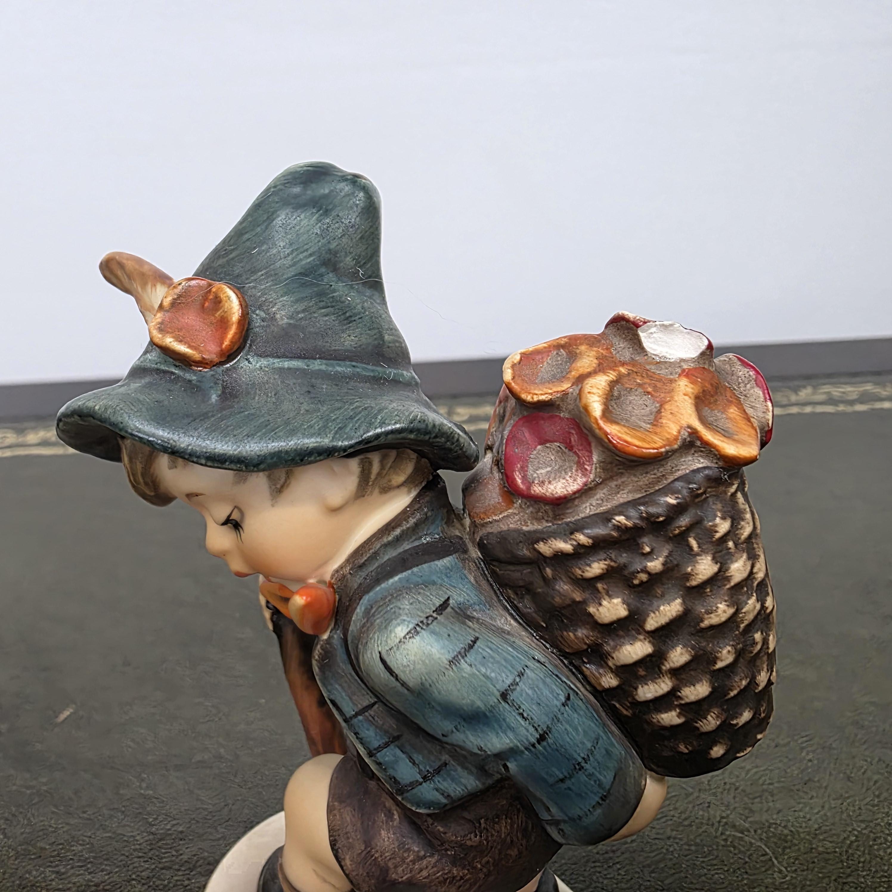 Vintage Goebel Hummel Boy Figurine with Basket Model 381 | 1971 Germany Porcelain Collectible Statue