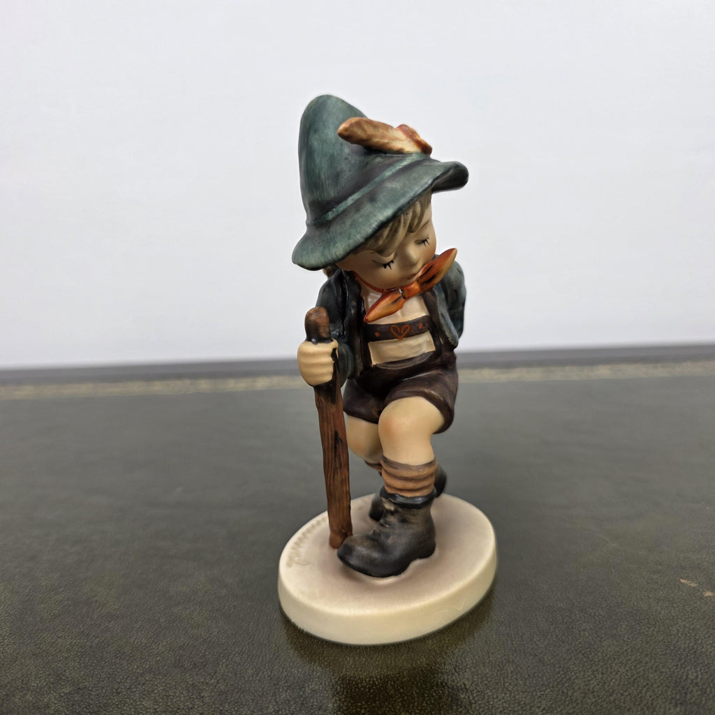Vintage Goebel Hummel Boy Figurine with Basket Model 381 | 1971 Germany Porcelain Collectible Statue