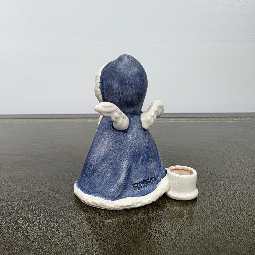 Porcelain Angel Girl Figurine Holding Lantern | Goebel Hummel Germany Marked Robson 42412-09 Vintage Collectible
