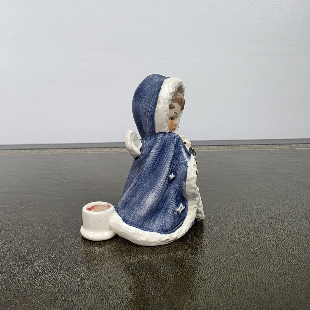 Porcelain Angel Girl Figurine Holding Lantern | Goebel Hummel Germany Marked Robson 42412-09 Vintage Collectible