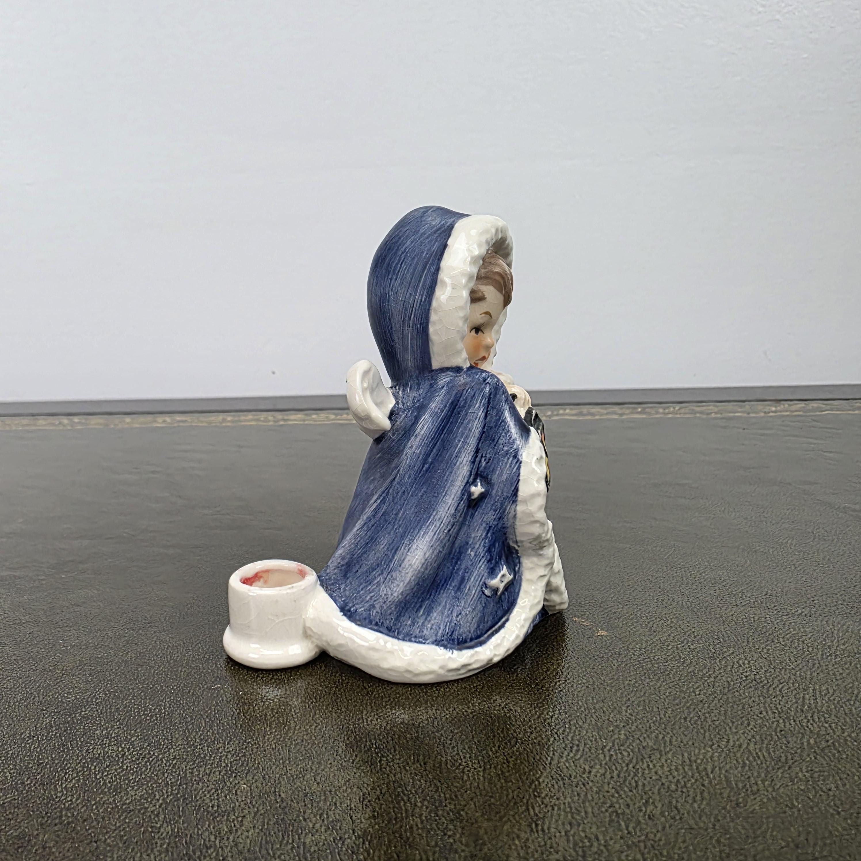 Porcelain Angel Girl Figurine Holding Lantern | Goebel Hummel Germany Marked Robson 42412-09 Vintage Collectible