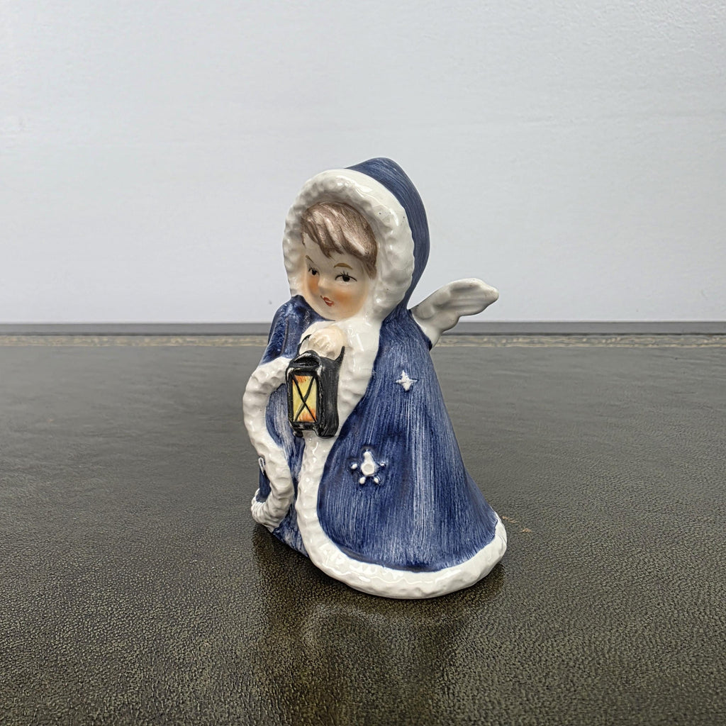 Porcelain Angel Girl Figurine Holding Lantern | Goebel Hummel Germany Marked Robson 42412-09 Vintage Collectible