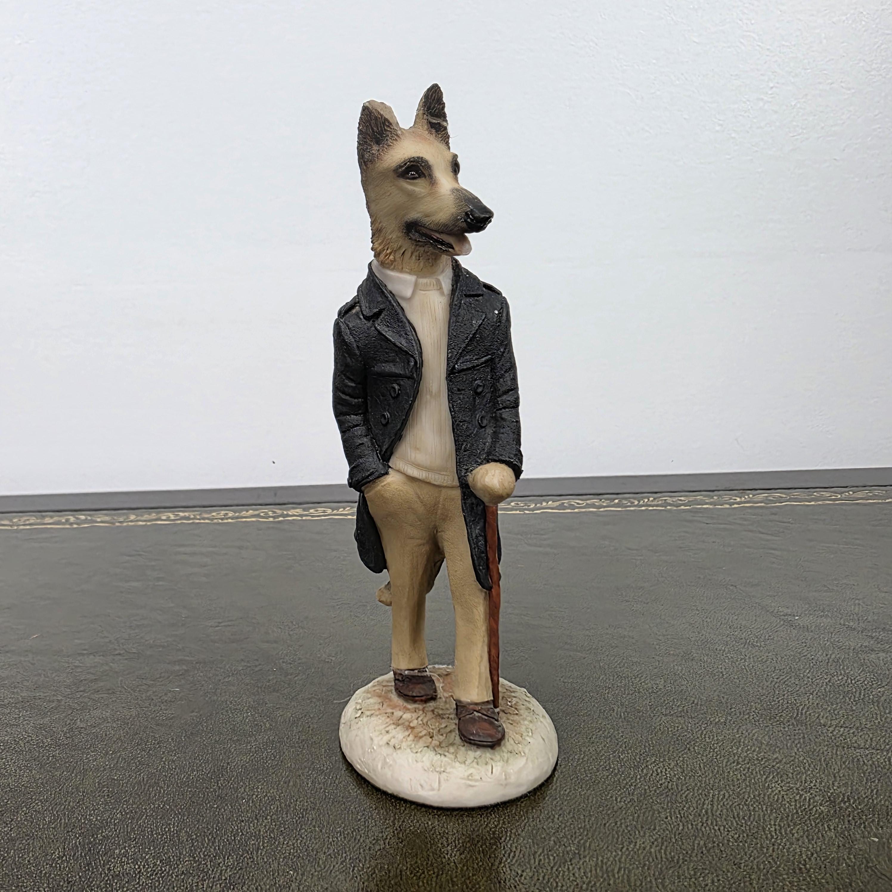 Vintage Country Companions Dog Gentleman Figurine | Robert Harrop England Collectible Resin Animal Ornament Decor