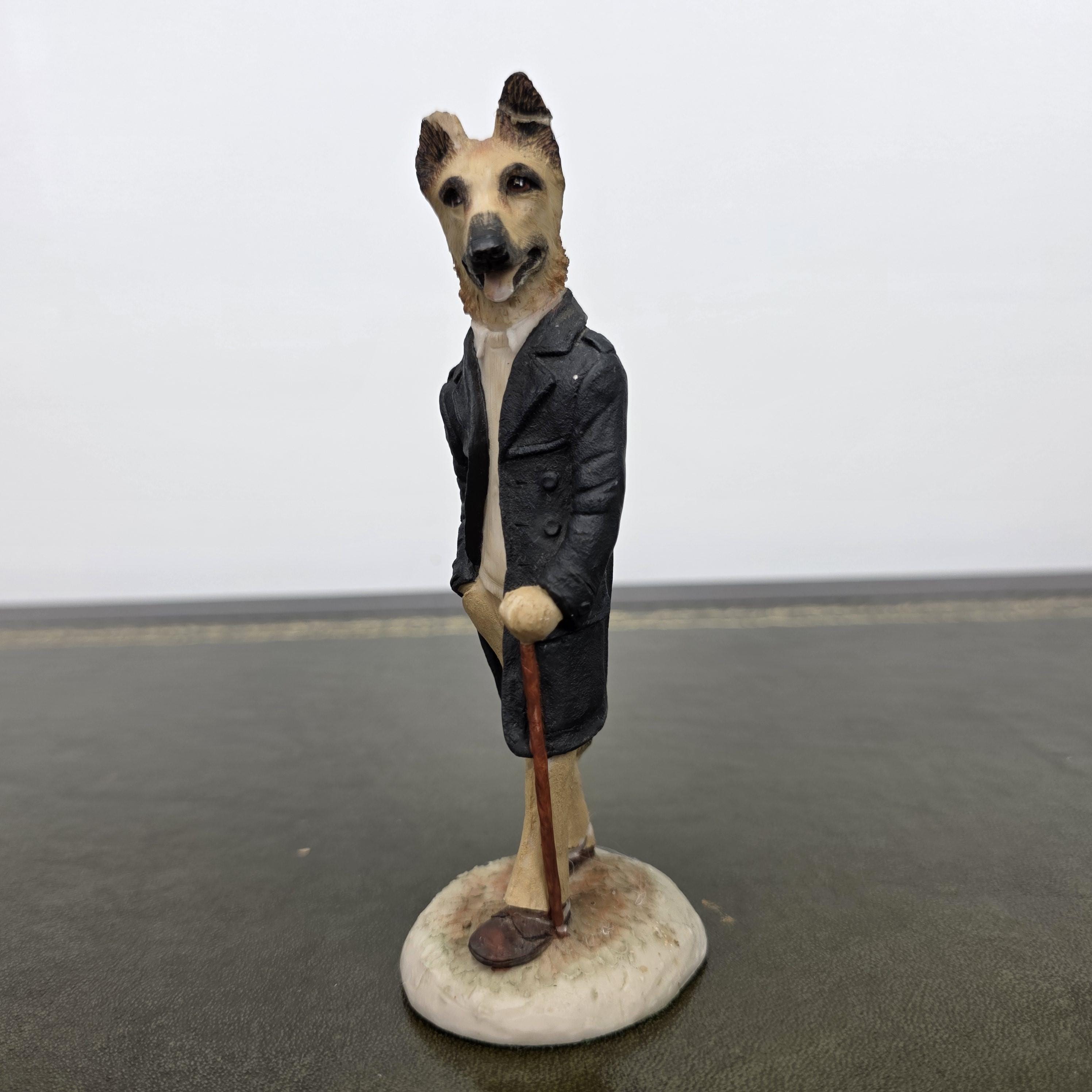 Vintage Country Companions Dog Gentleman Figurine | Robert Harrop England Collectible Resin Animal Ornament Decor