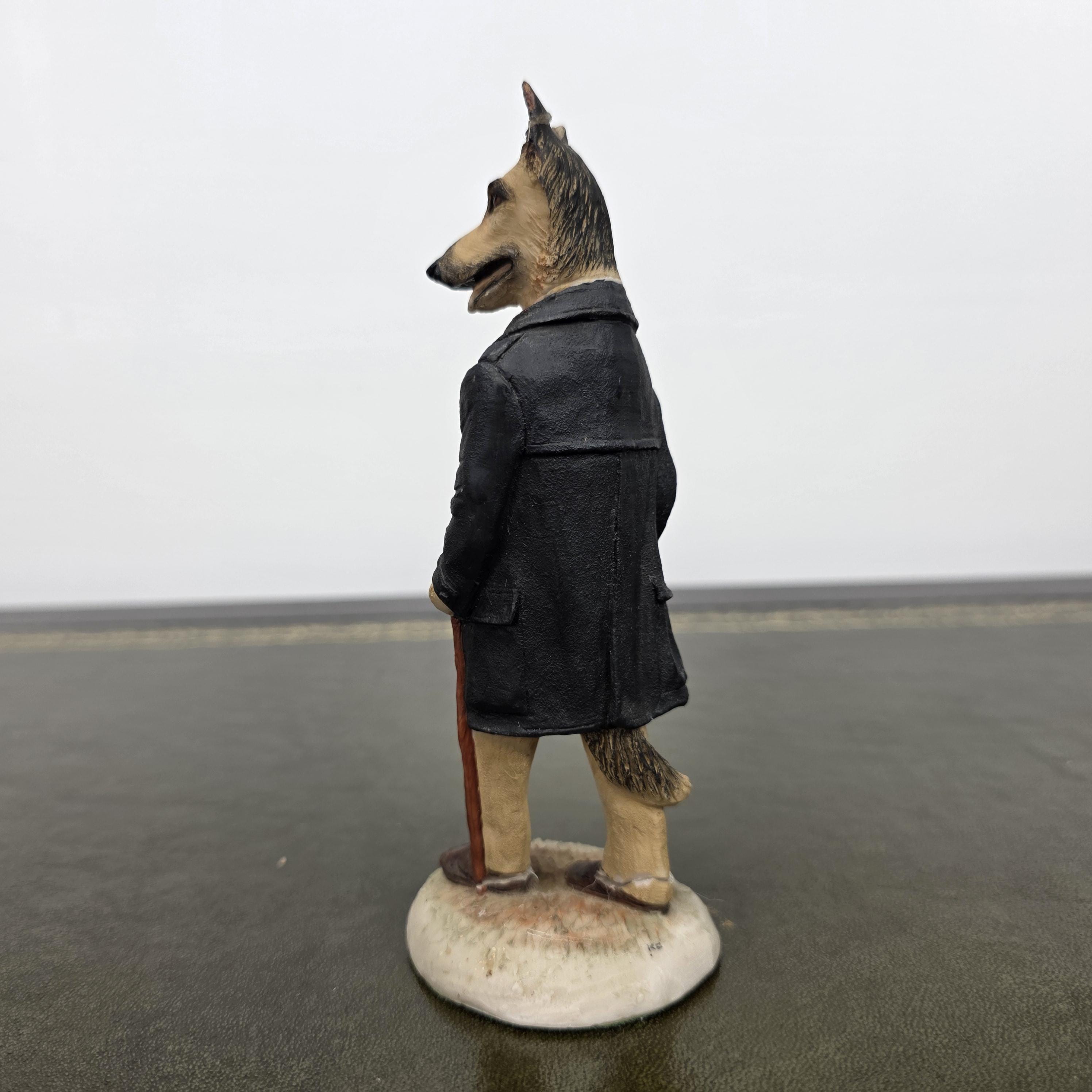 Vintage Country Companions Dog Gentleman Figurine | Robert Harrop England Collectible Resin Animal Ornament Decor