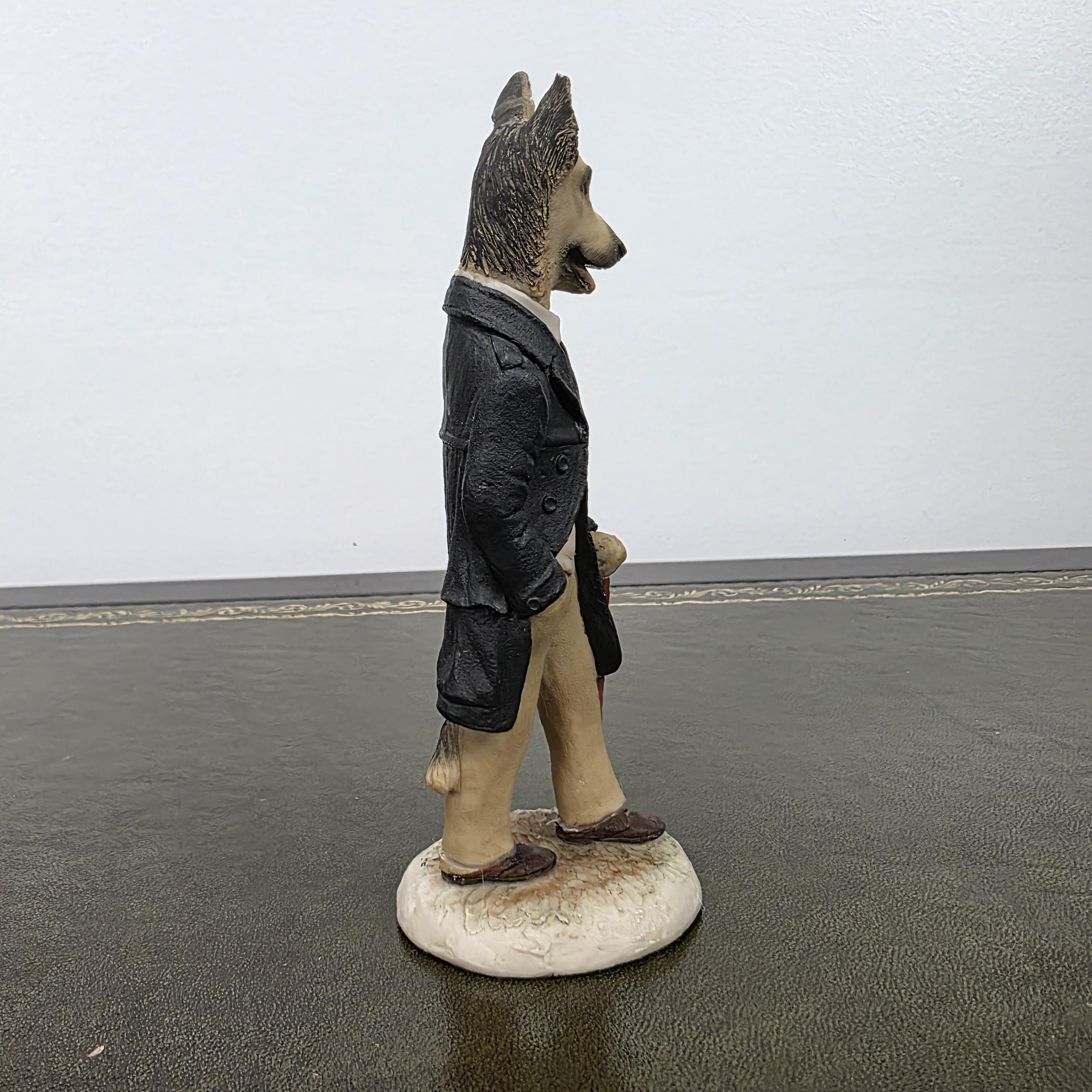 Vintage Country Companions Dog Gentleman Figurine | Robert Harrop England Collectible Resin Animal Ornament Decor