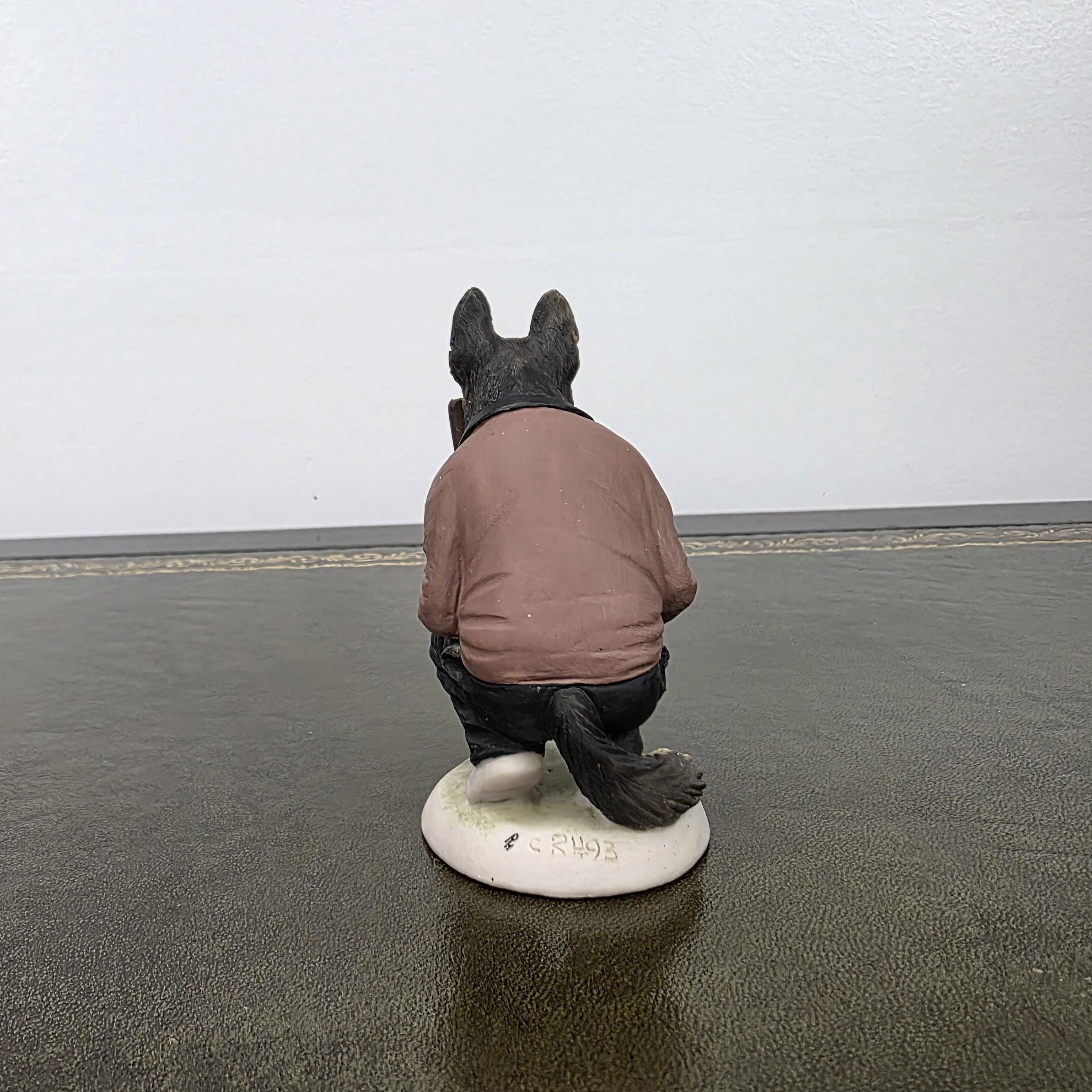Vintage Alsatian Golfer Dog Figurine CC51 | Robert Harrop Country Companions England Collectible Resin Ornament