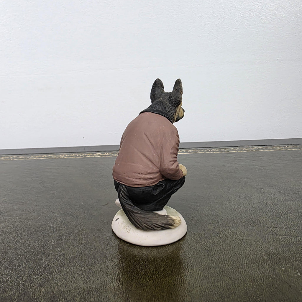 Vintage Alsatian Golfer Dog Figurine CC51 | Robert Harrop Country Companions England Collectible Resin Ornament