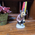 Vintage Alsatian Golfer Dog Figurine CC51 | Robert Harrop Country Companions England Collectible Resin Ornament
