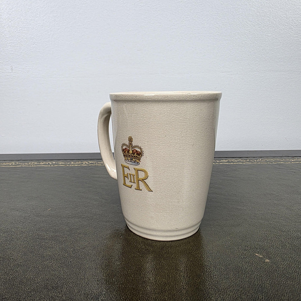 Antique Coronation Mug Ceramic Cup Brentleigh Ware Queen Elizabeth II England 1953 Collectible Decor
