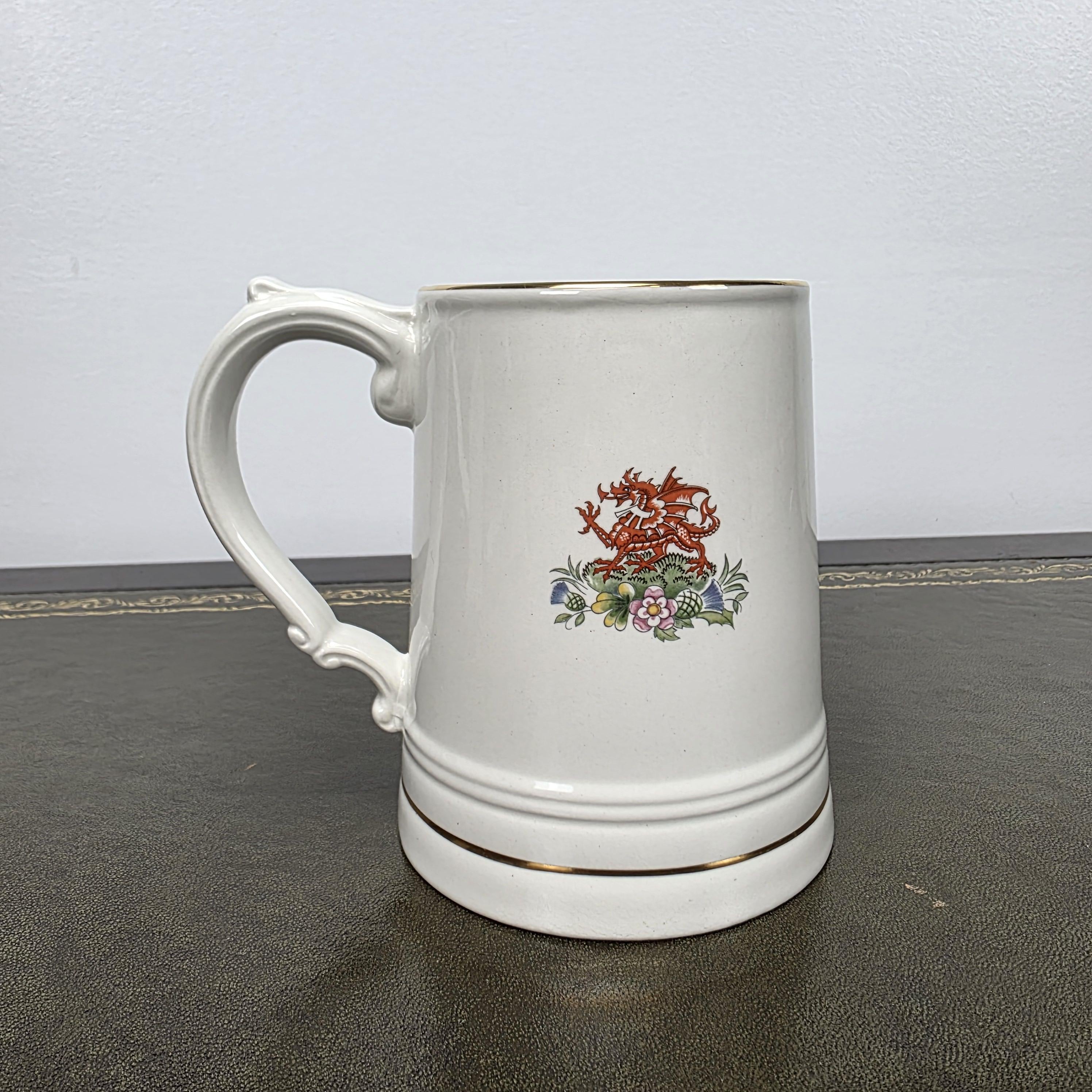 Antique Royal Wedding Beer Mug Ceramic Tankard Enoch Wedgwood Prince Charles Diana England 1981