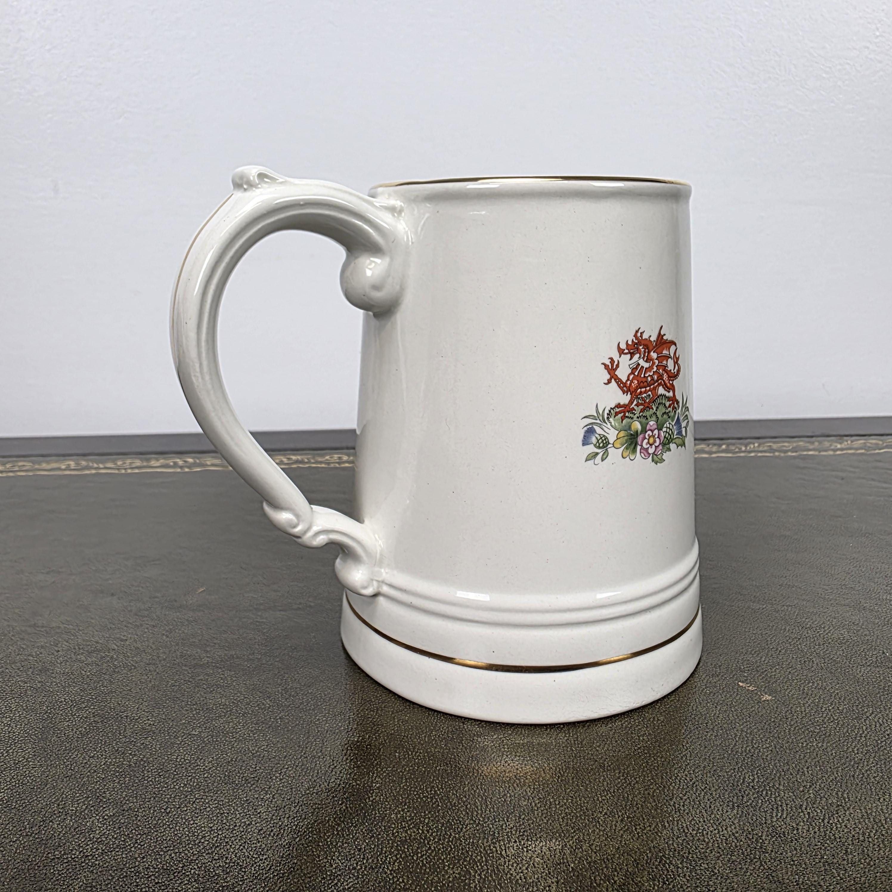 Antique Royal Wedding Beer Mug Ceramic Tankard Enoch Wedgwood Prince Charles Diana England 1981