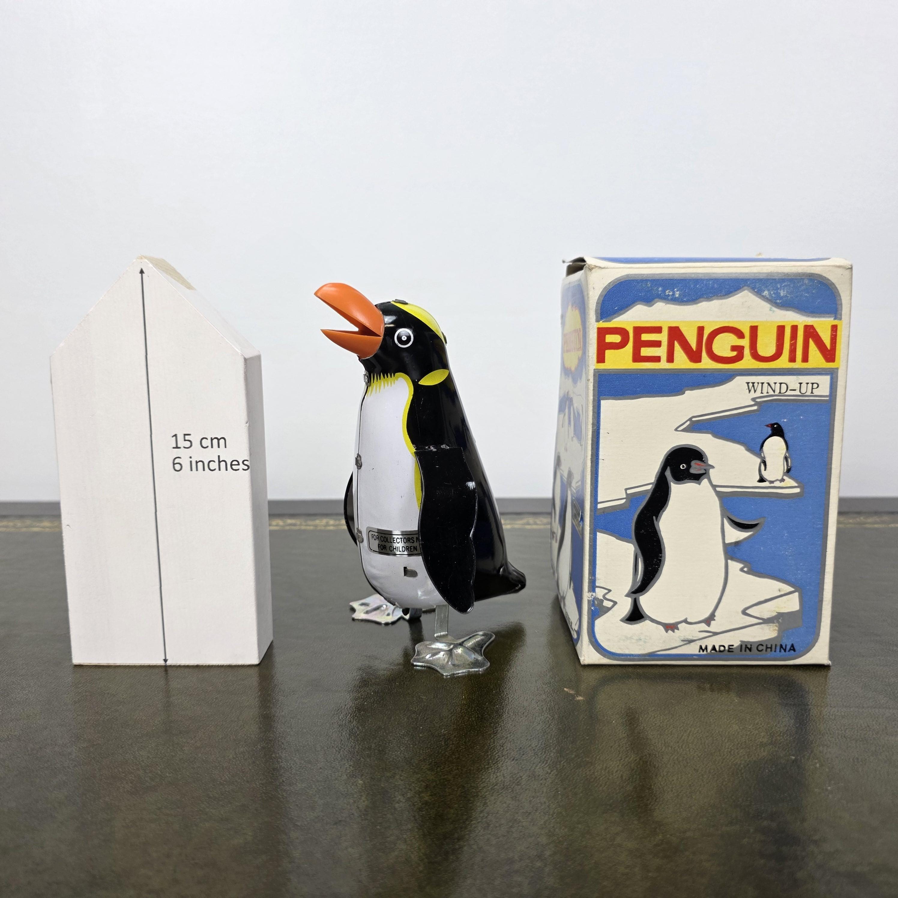 Vintage Wind Up Penguin Tin Toy | Boxed Collectable Display Piece | Made in China 1980s