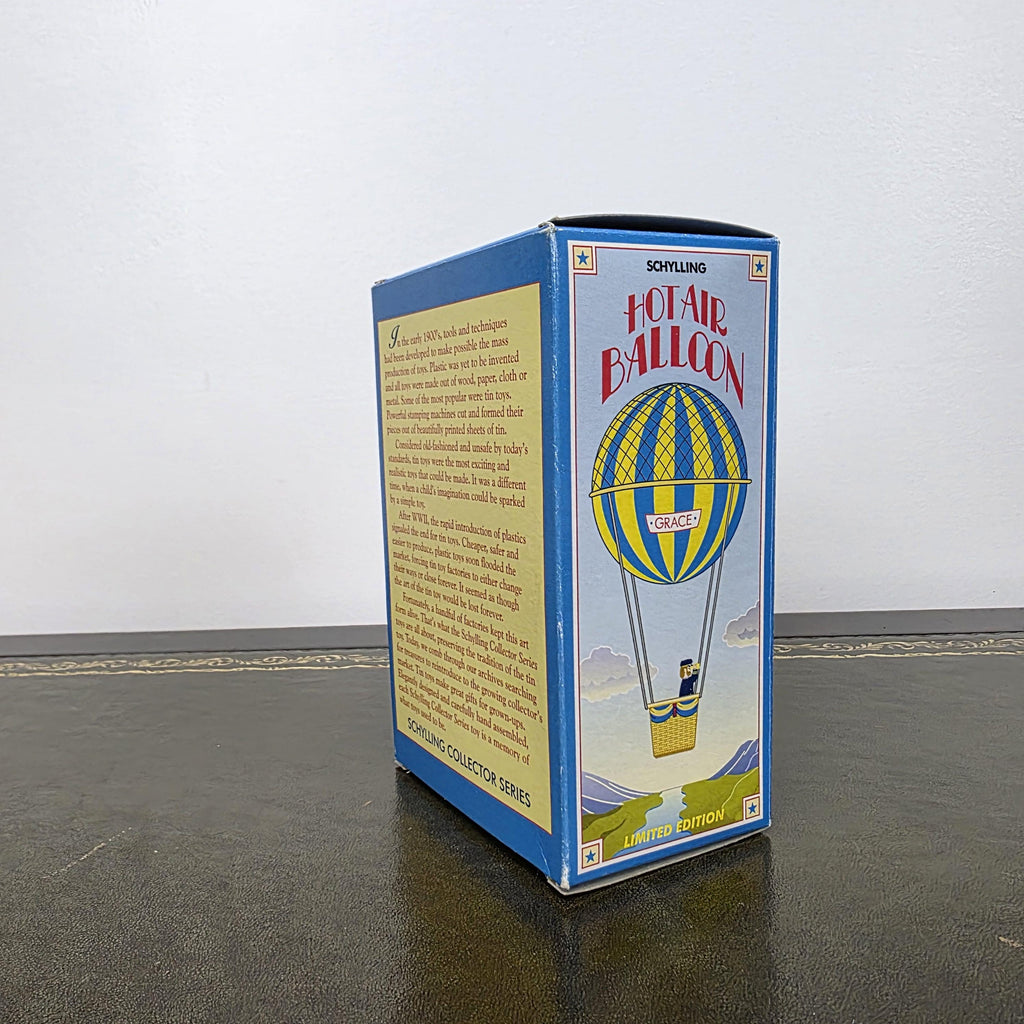 Vintage Schylling Hot Air Balloon Grace Tin Toy | Collector Series Limited Edition | 2000 Boxed
