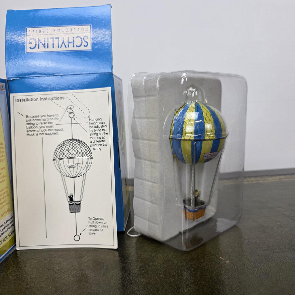 Vintage Schylling Hot Air Balloon Grace Tin Toy | Collector Series Limited Edition | 2000 Boxed