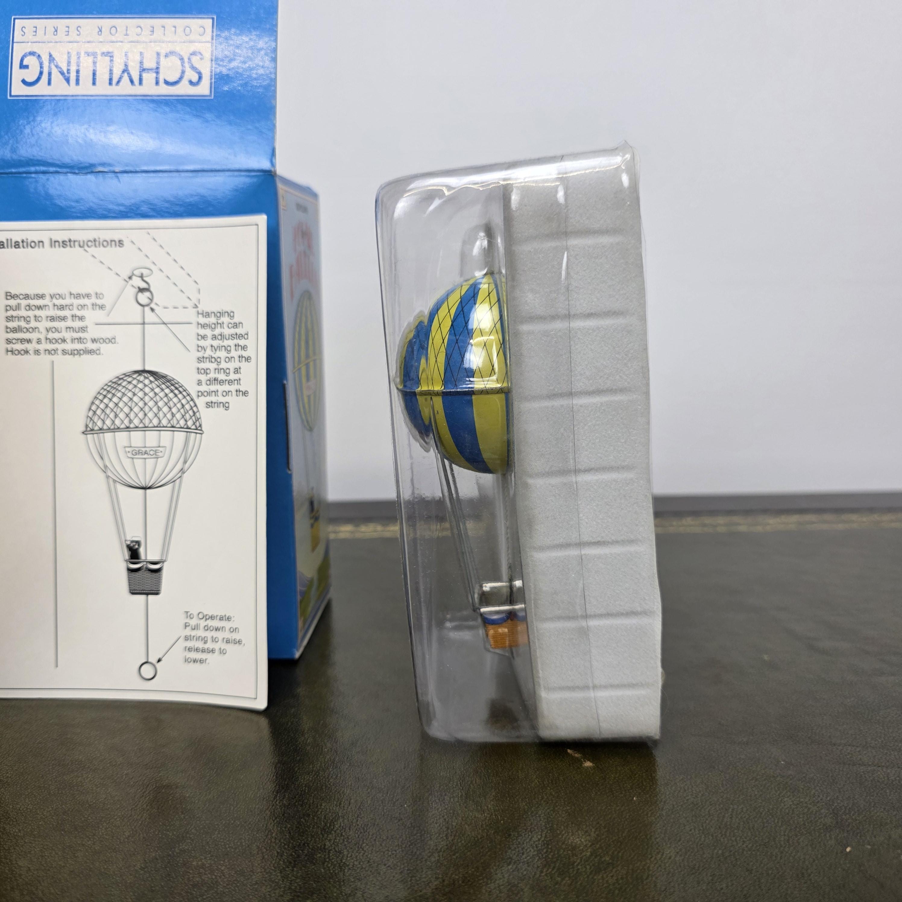Vintage Schylling Hot Air Balloon Grace Tin Toy | Collector Series Limited Edition | 2000 Boxed