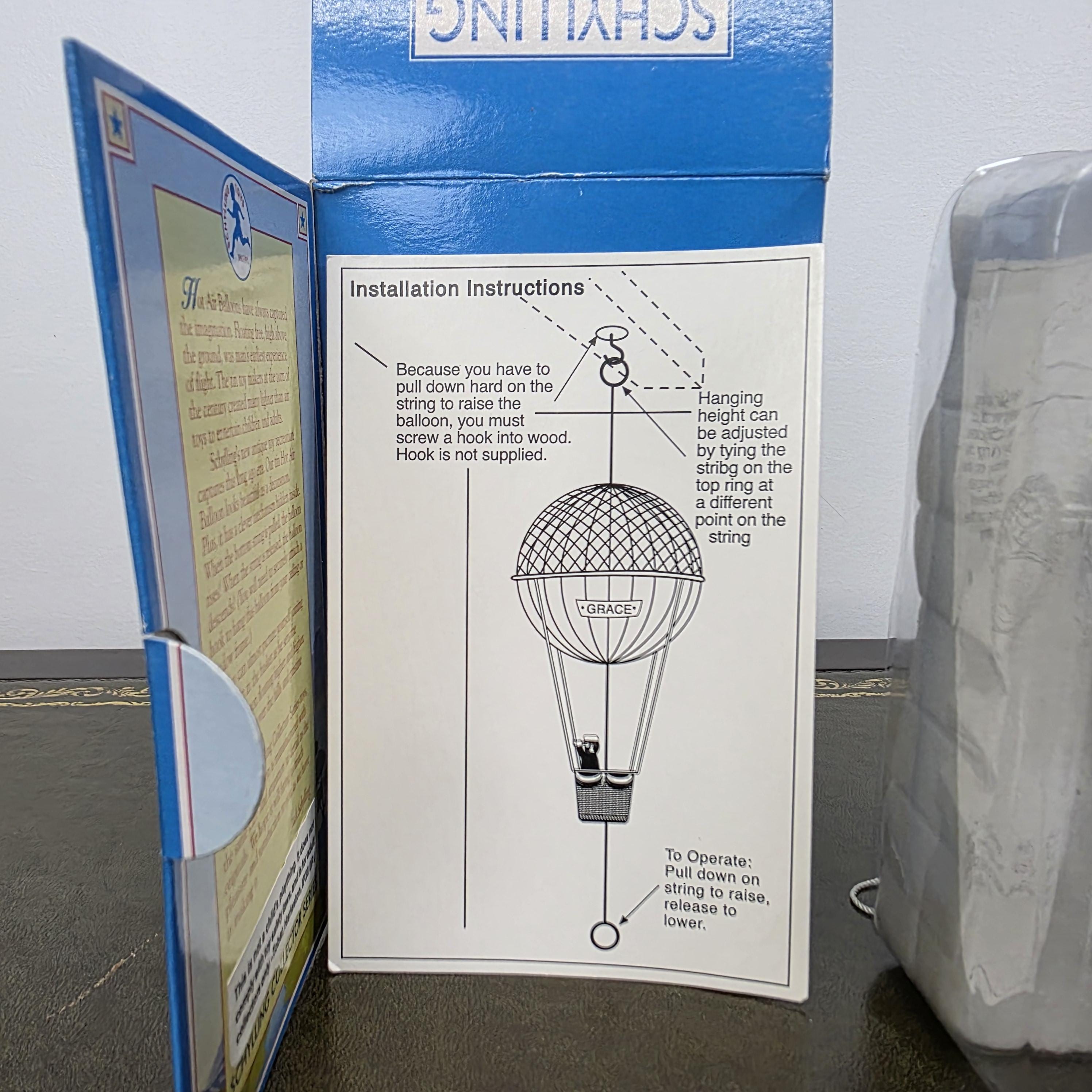 Vintage Schylling Hot Air Balloon Grace Tin Toy | Collector Series Limited Edition | 2000 Boxed