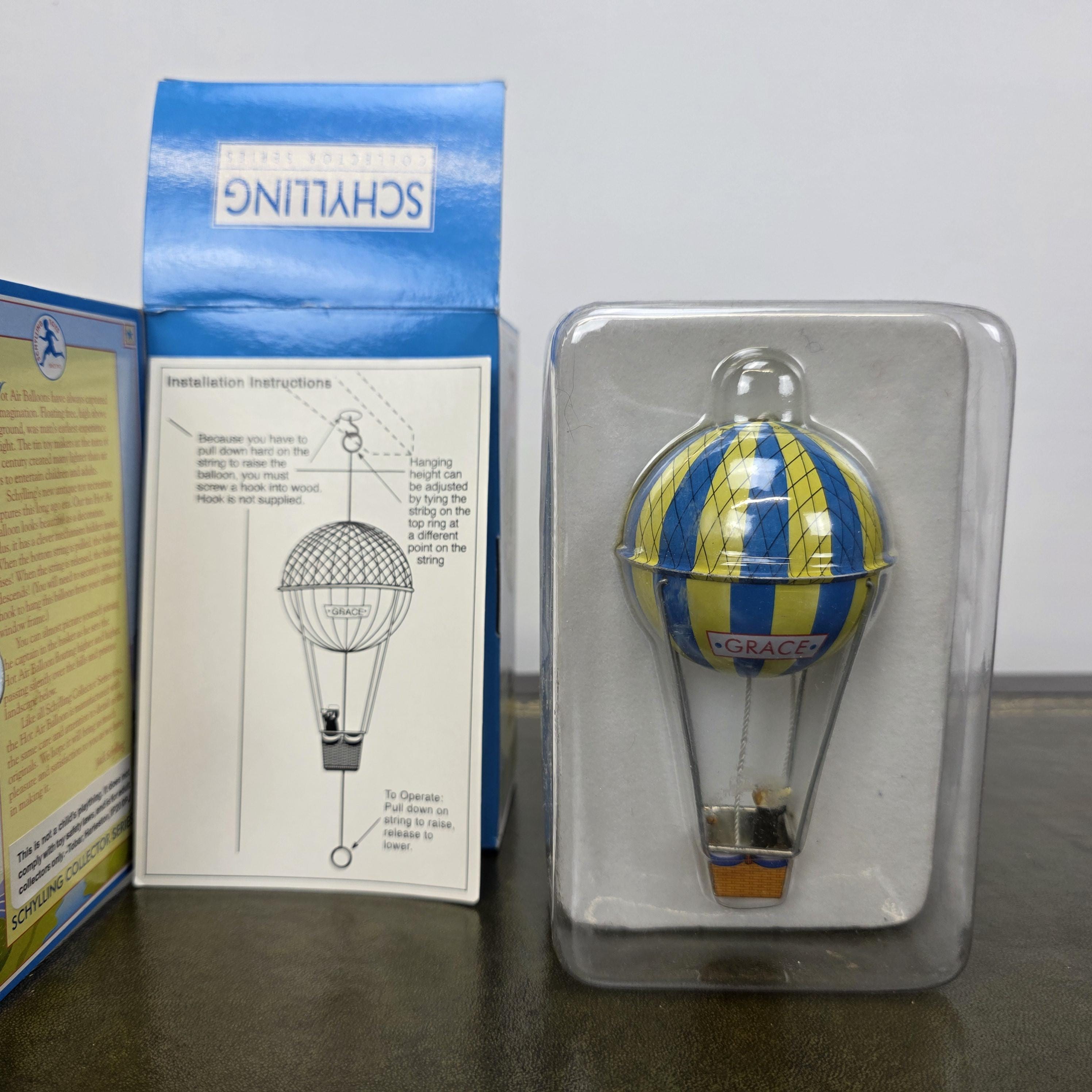 Vintage Schylling Hot Air Balloon Grace Tin Toy | Collector Series Limited Edition | 2000 Boxed