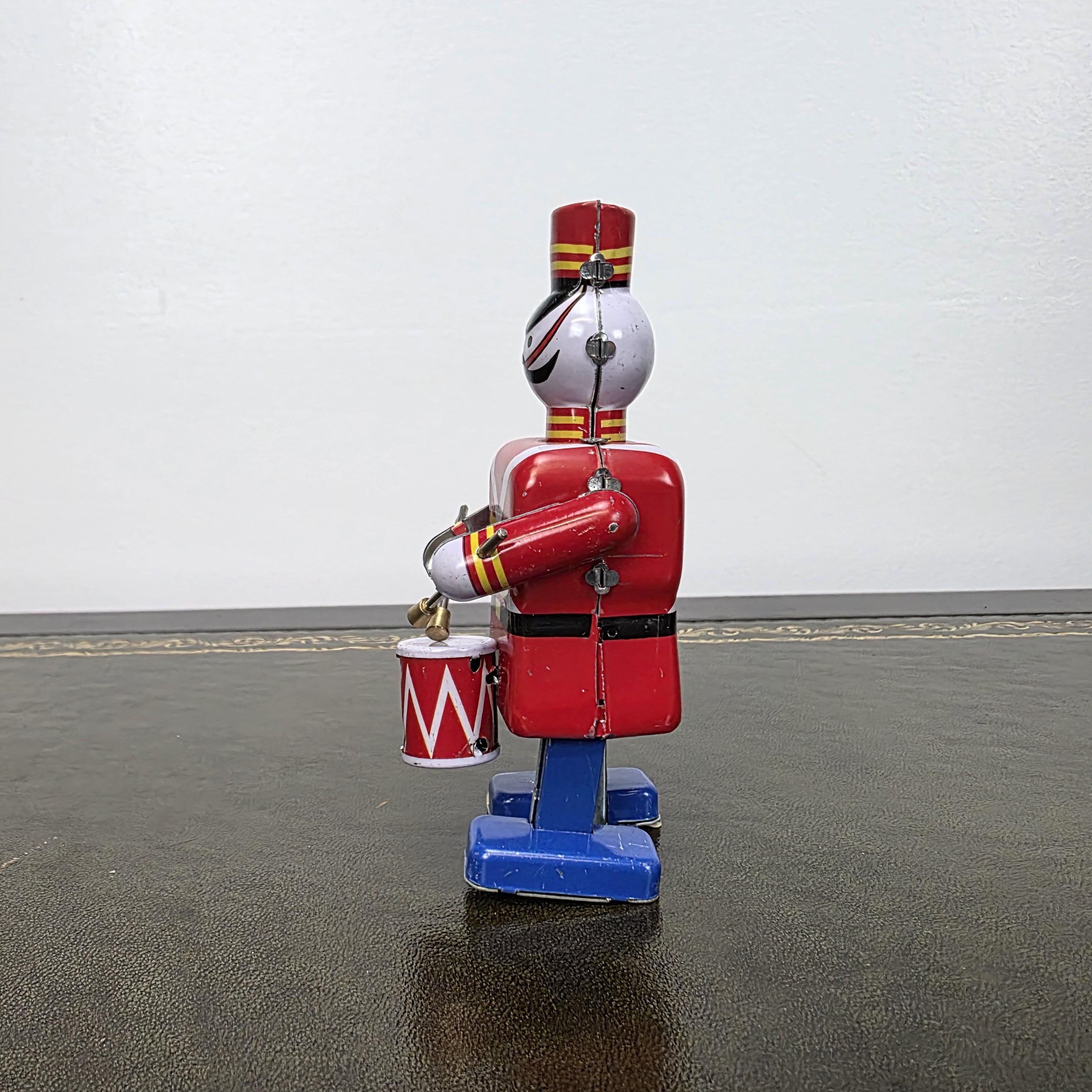MS 250 Wind Up Robot Drummer Tin Toy | Collectable Mechanical Figure | Boxed Vintage Decor