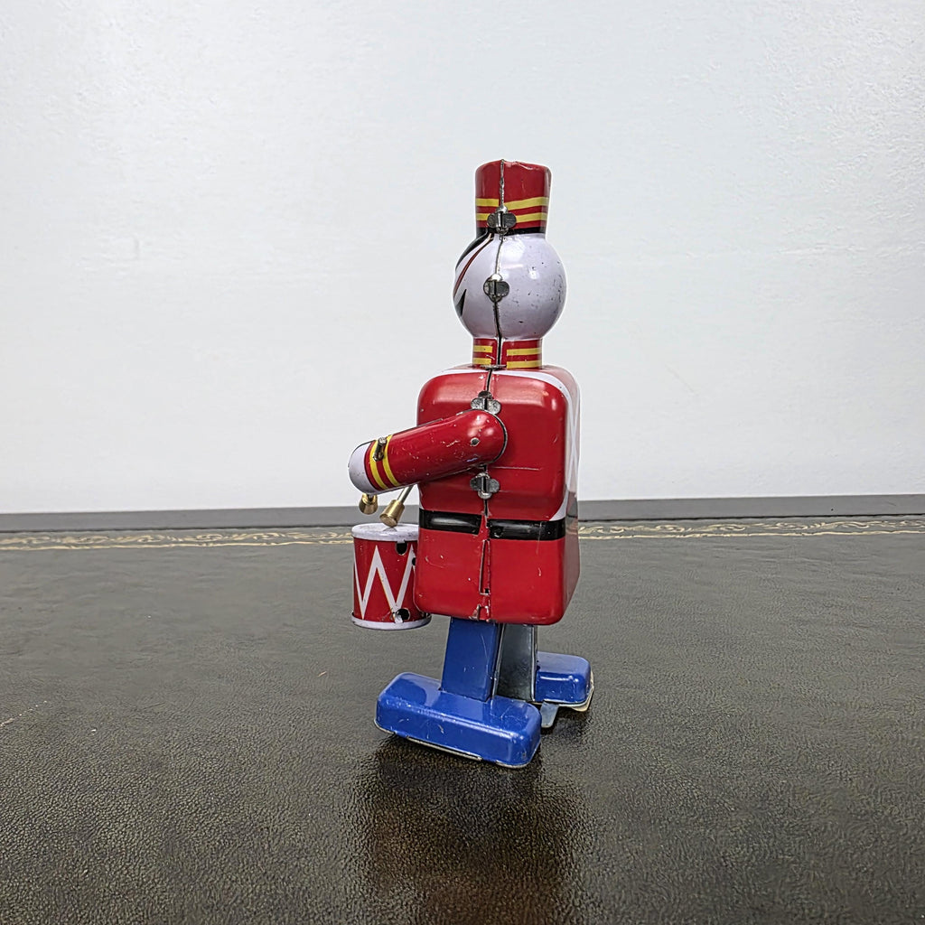 MS 250 Wind Up Robot Drummer Tin Toy | Collectable Mechanical Figure | Boxed Vintage Decor