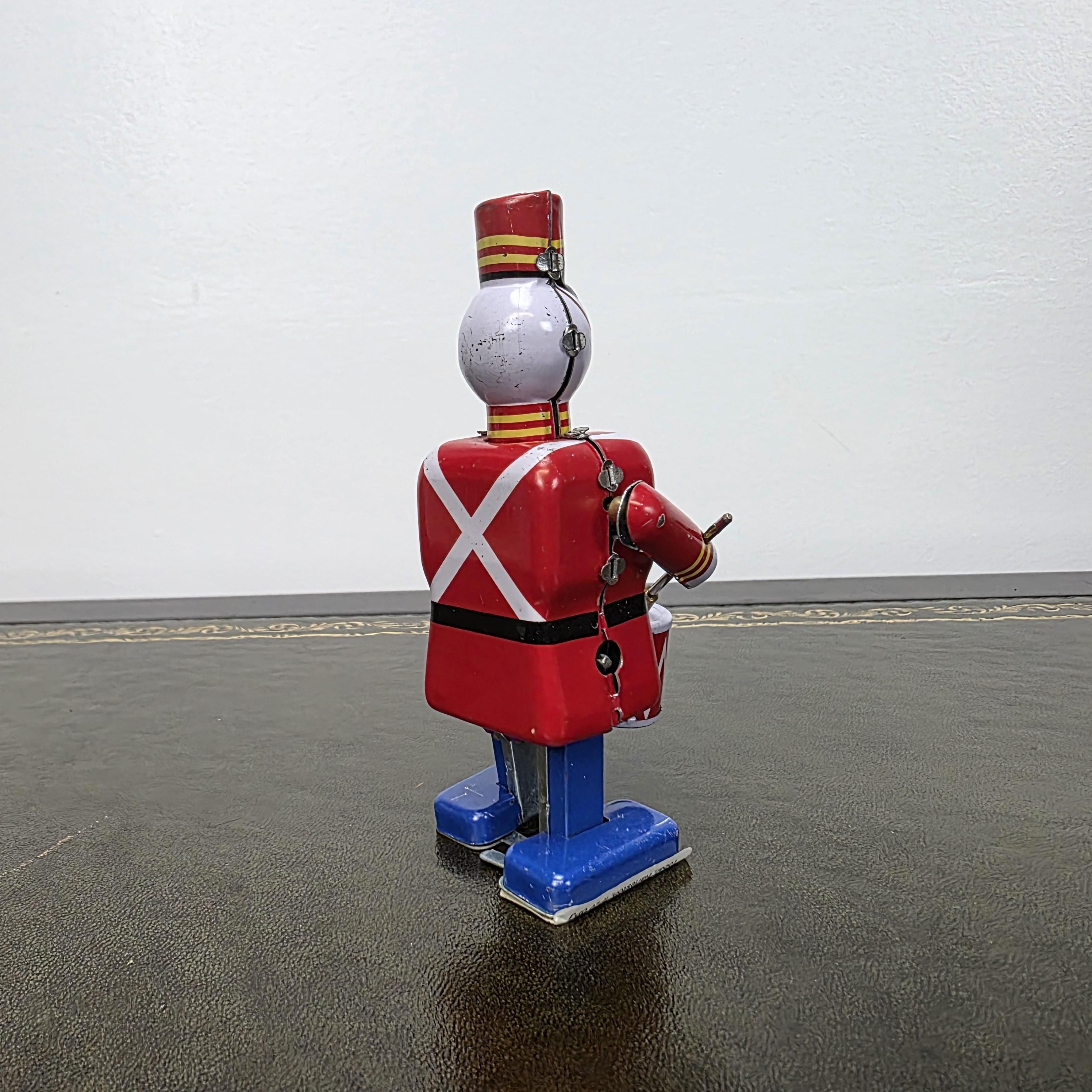 MS 250 Wind Up Robot Drummer Tin Toy | Collectable Mechanical Figure | Boxed Vintage Decor