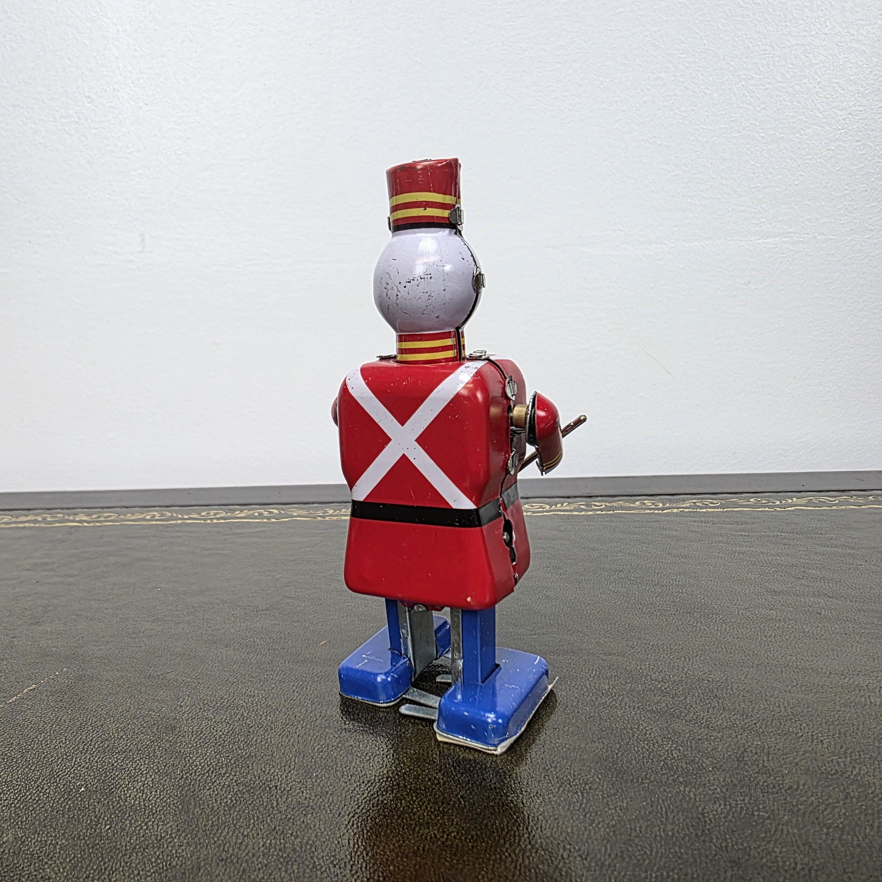 MS 250 Wind Up Robot Drummer Tin Toy | Collectable Mechanical Figure | Boxed Vintage Decor