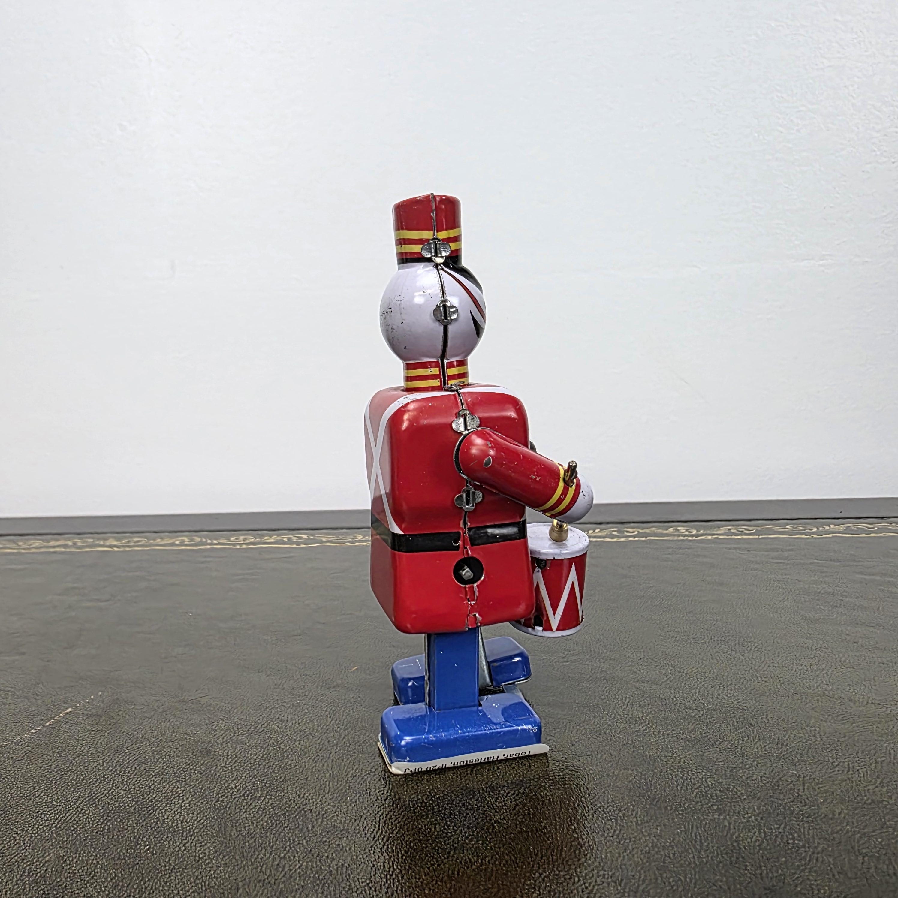 MS 250 Wind Up Robot Drummer Tin Toy | Collectable Mechanical Figure | Boxed Vintage Decor