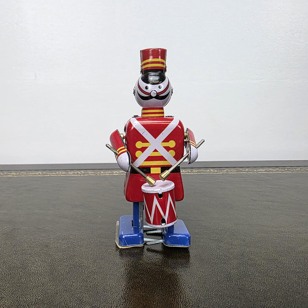 MS 250 Wind Up Robot Drummer Tin Toy | Collectable Mechanical Figure | Boxed Vintage Decor