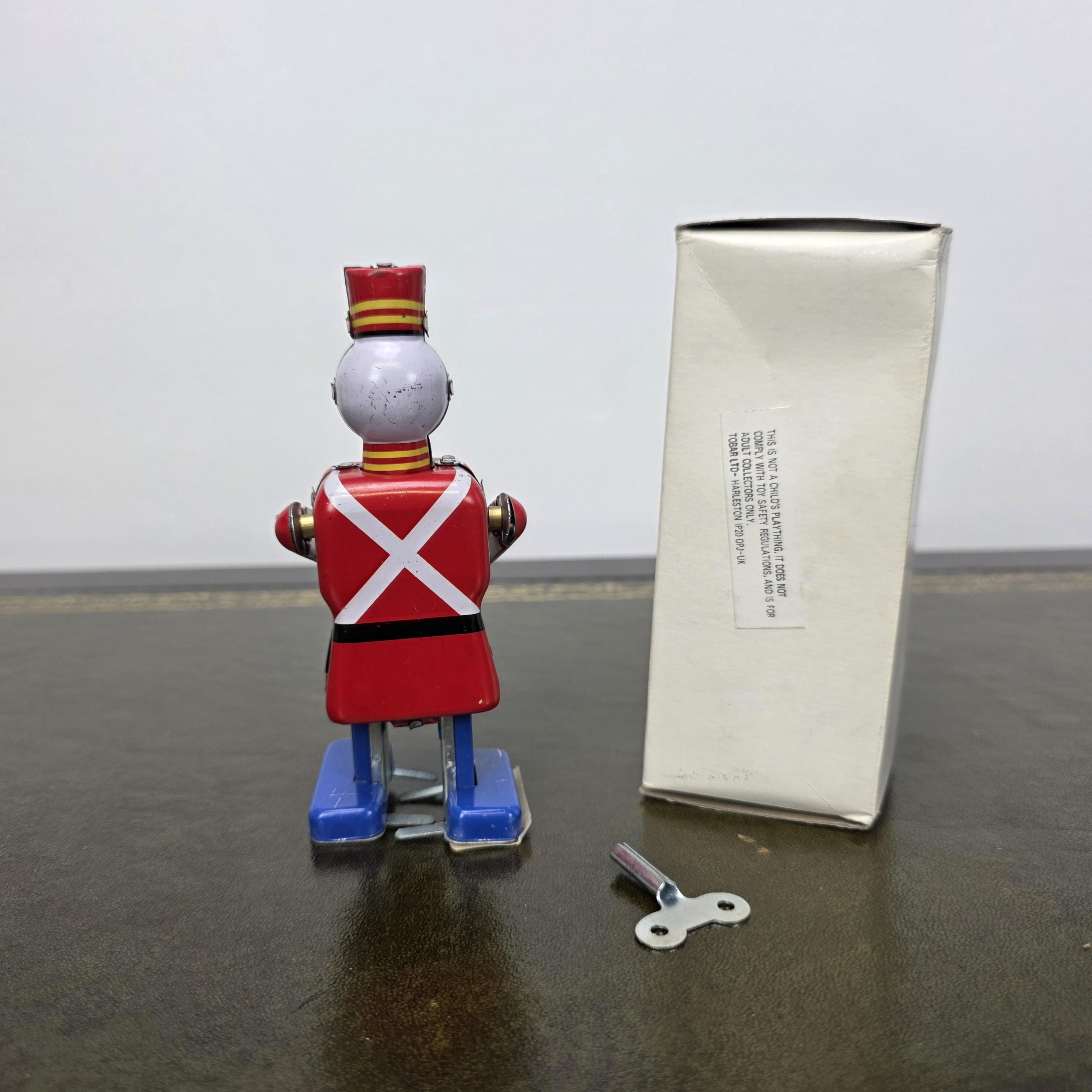 MS 250 Wind Up Robot Drummer Tin Toy | Collectable Mechanical Figure | Boxed Vintage Decor