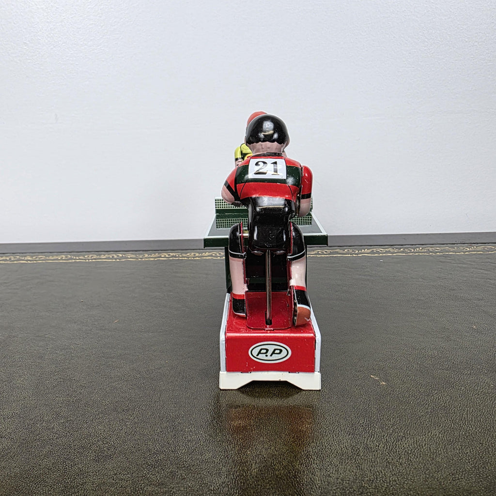 Wind Up Table Tennis Tin Toy MS358 | Playing Ping Pong Mechanical | BoxedCave Display Piece