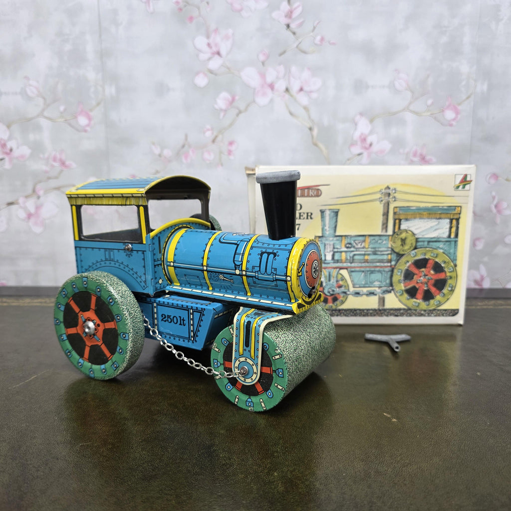 Vintage Tin Wind Up Road Roller Toy | KOVAP Retro 1927 | Made in Czech Republic