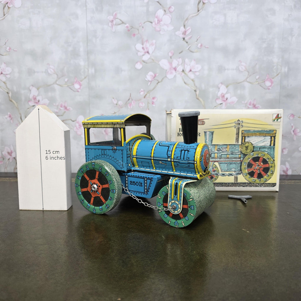 Vintage Tin Wind Up Road Roller Toy | KOVAP Retro 1927 | Made in Czech Republic