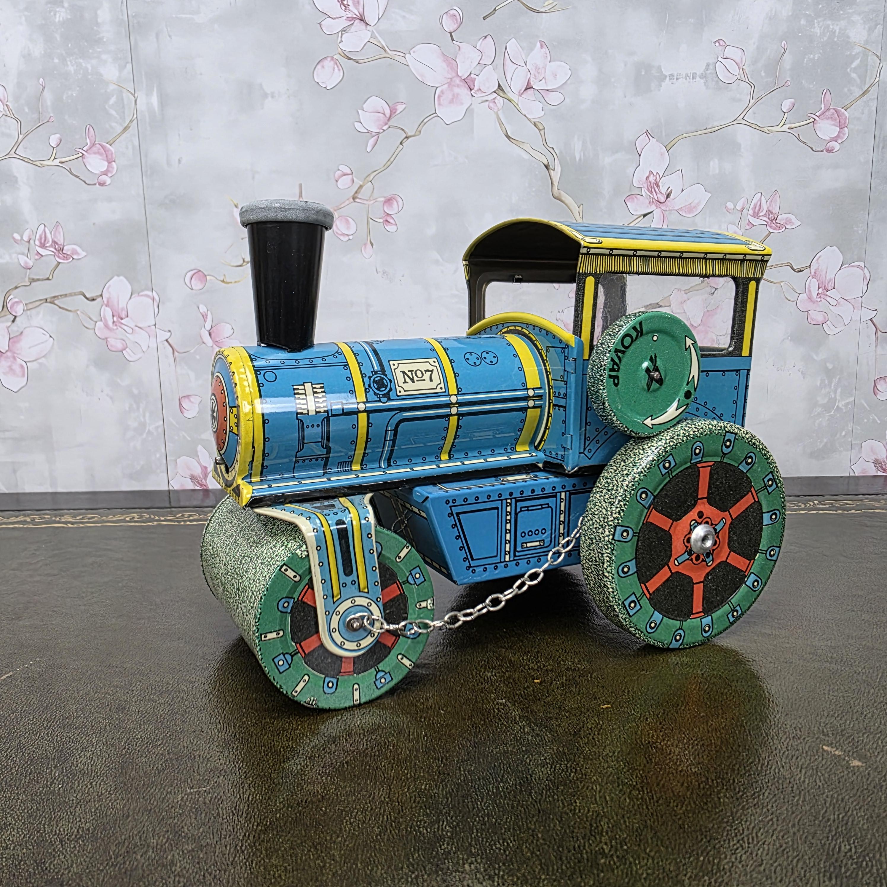 Vintage Tin Wind Up Road Roller Toy | KOVAP Retro 1927 | Made in Czech Republic