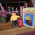 Vintage Wind Up Little Traveller Toy with Suitcase | MS 823 | Boxed China Collectible Figure