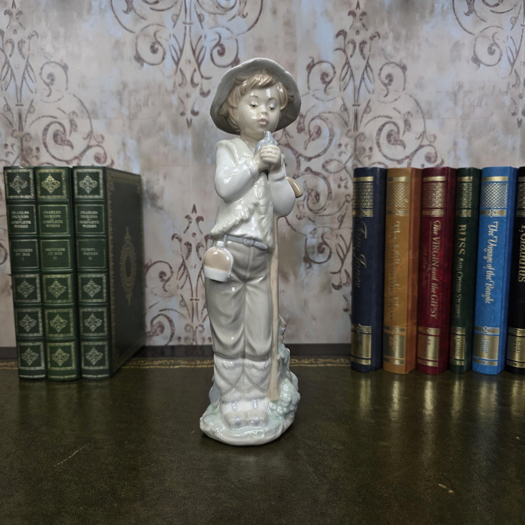 Nao by Lladro Boy with Bird Figurine | Hand Made Spain Porcelain | Vintage 1980s Statue
