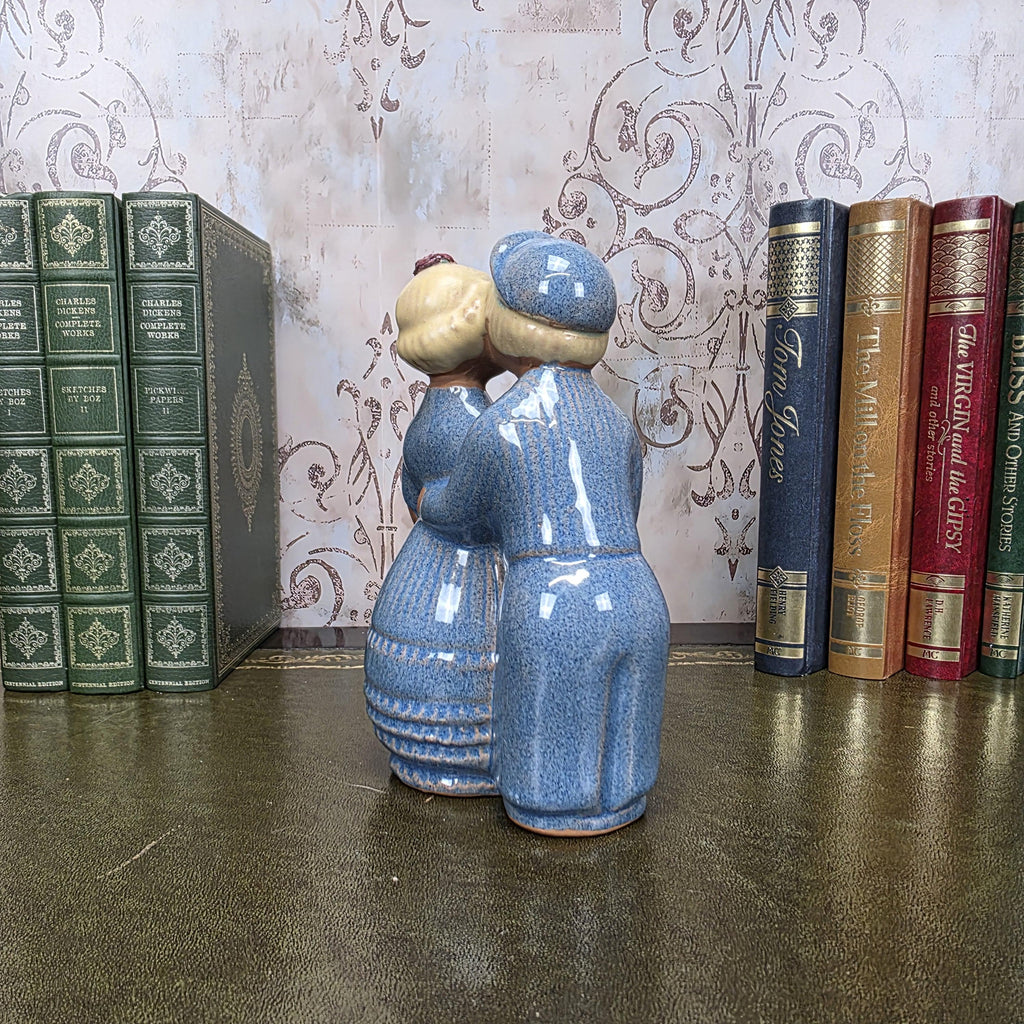 JIE Gantofta Swedish Couple Figurine | Vintage Scandinavian Terracotta Folk Art Statue Nordic Decor