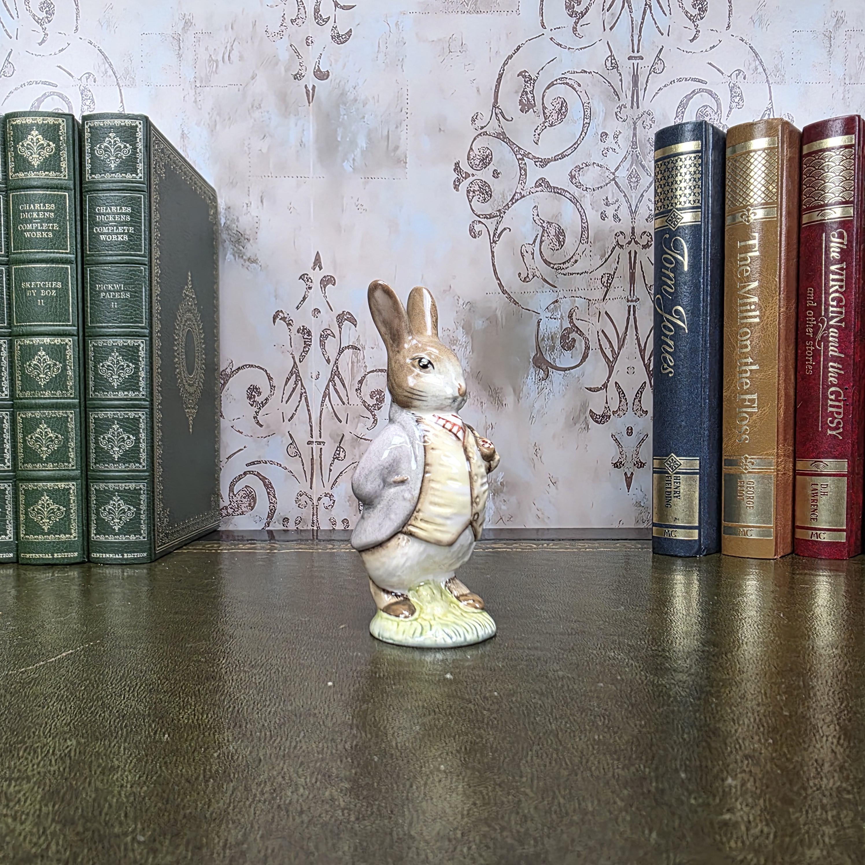Royal Albert Mr Benjamin Bunny Figurine | 1985 Beatrix Potter Bone China Figure Classic Storybook