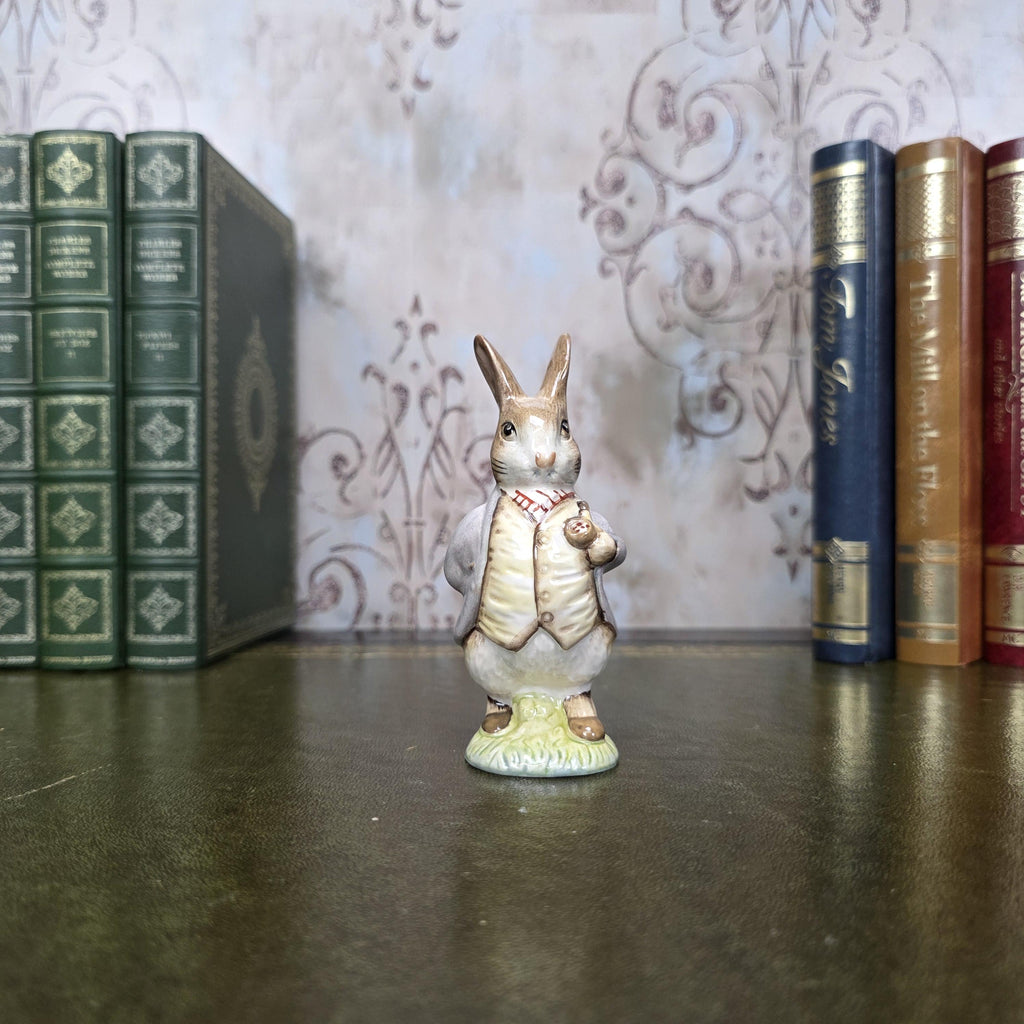 Royal Albert Mr Benjamin Bunny Figurine | 1985 Beatrix Potter Bone China Figure Classic Storybook