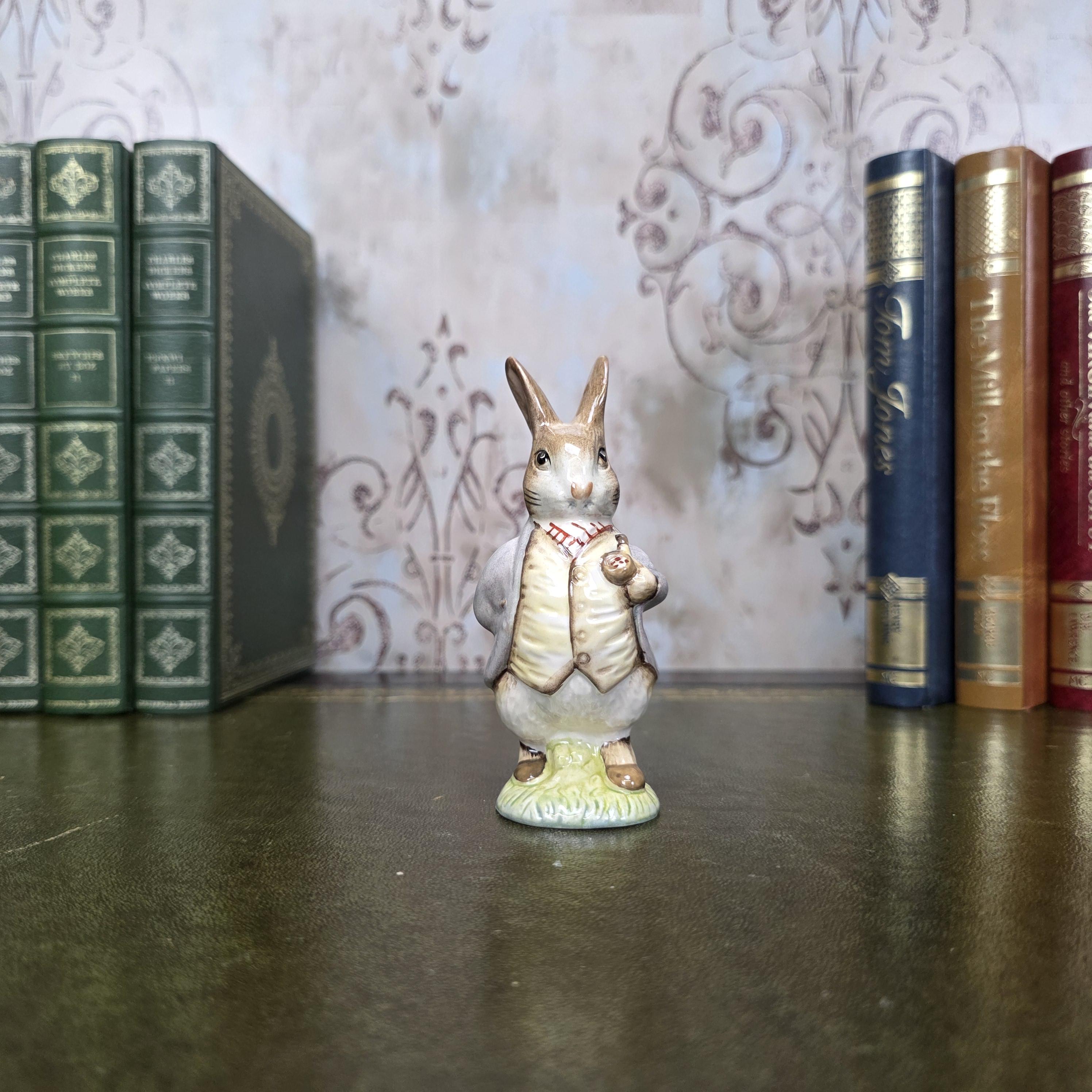 Royal Albert Mr Benjamin Bunny Figurine | 1985 Beatrix Potter Bone China Figure Classic Storybook