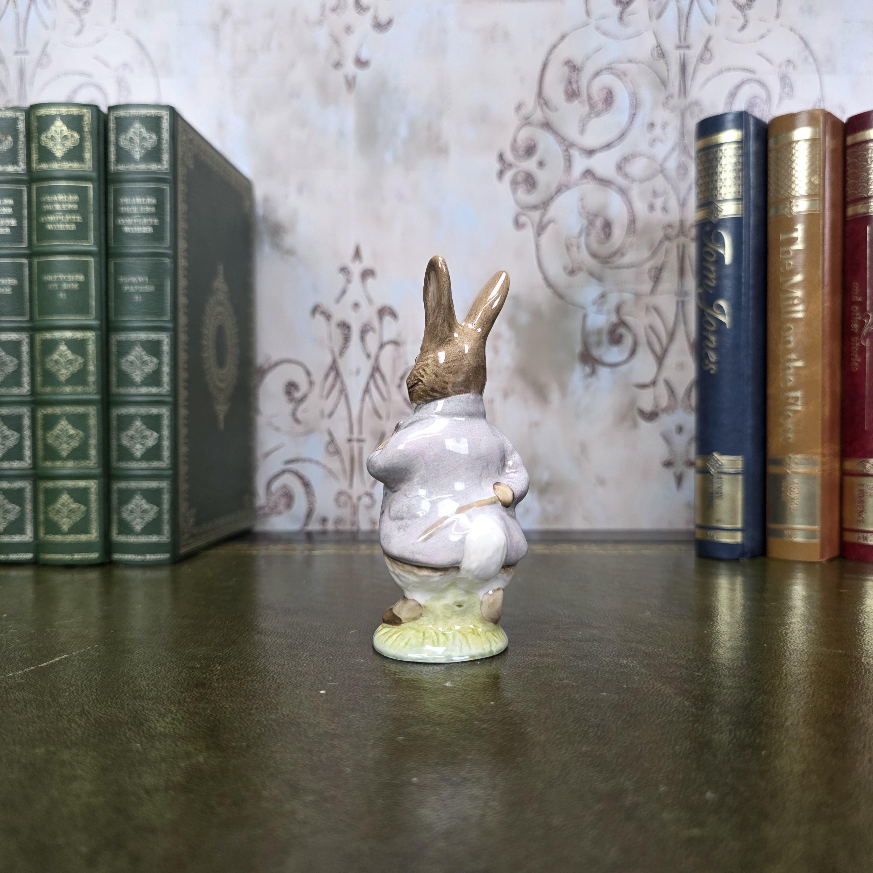 Royal Albert Mr Benjamin Bunny Figurine | 1985 Beatrix Potter Bone China Figure Classic Storybook