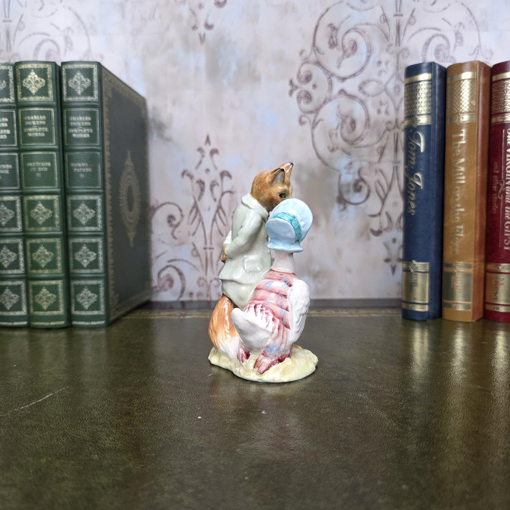Royal Albert Jemima Puddleduck with Foxy Whiskered Gentleman Figurine | 1989 Bone China Figure