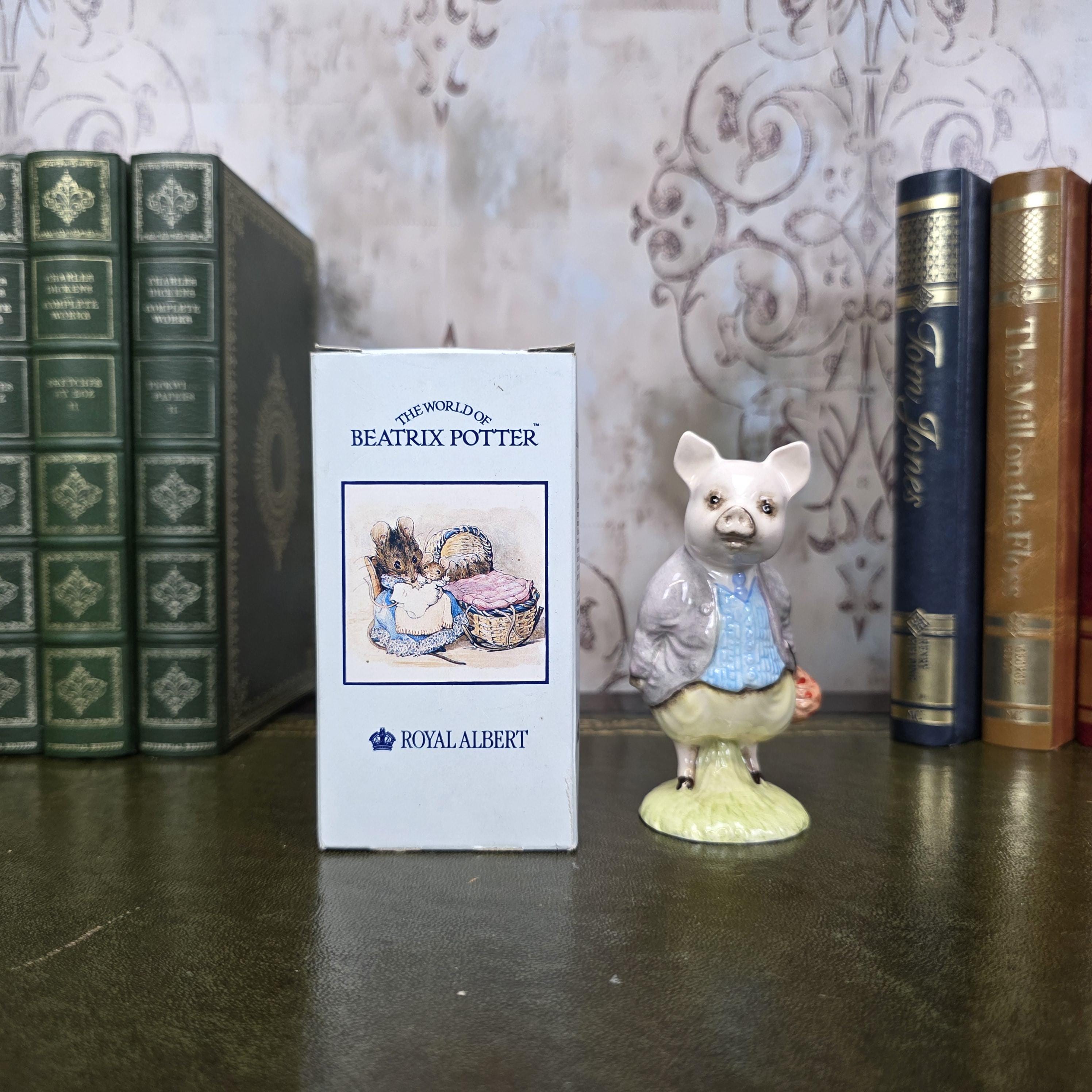 Royal Albert Pigling Bland Figurine Beatrix Potter | 1989 English Bone China | Boxed Collectible Figure