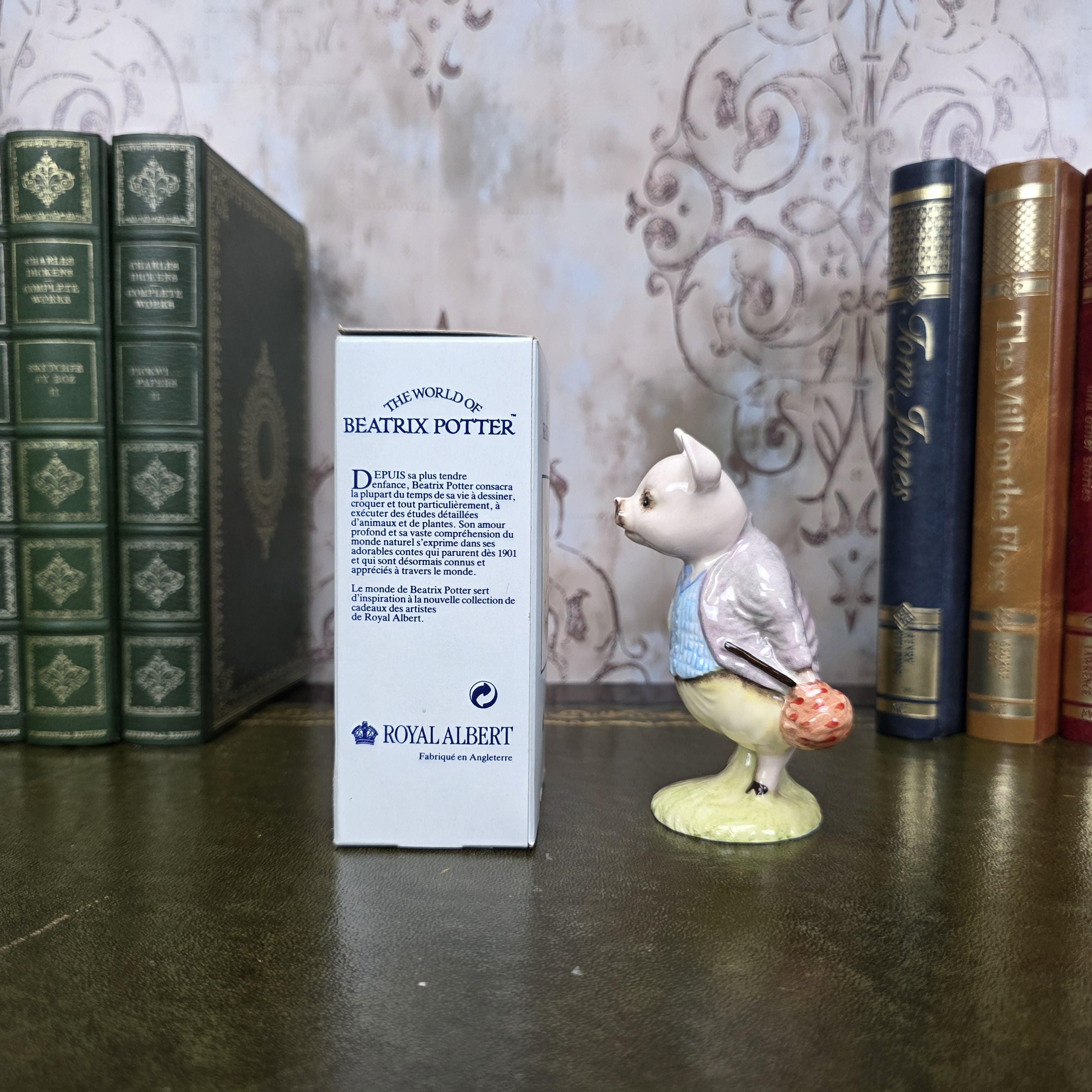 Royal Albert Pigling Bland Figurine Beatrix Potter | 1989 English Bone China | Boxed Collectible Figure