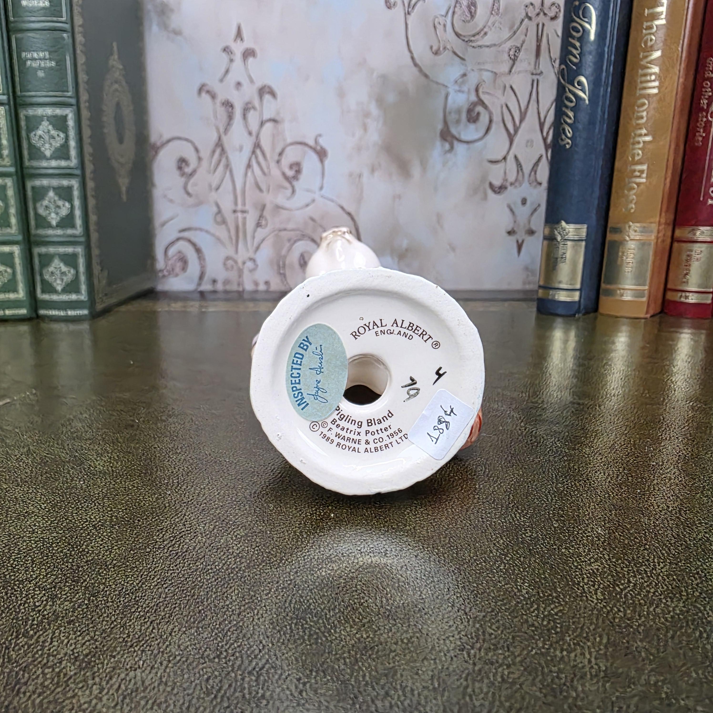 Royal Albert Pigling Bland Figurine Beatrix Potter | 1989 English Bone China | Boxed Collectible Figure