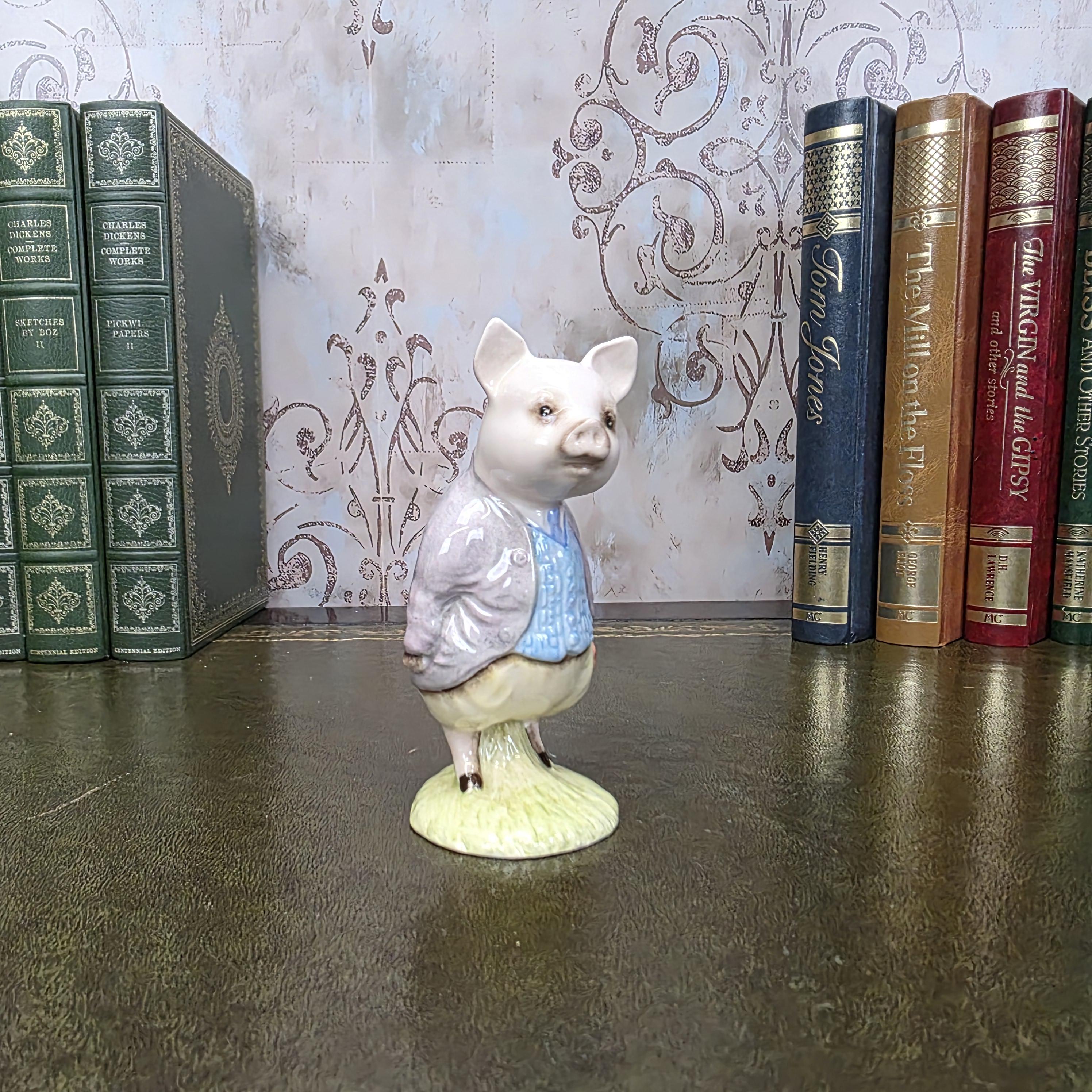 Royal Albert Pigling Bland Figurine Beatrix Potter | 1989 English Bone China | Boxed Collectible Figure